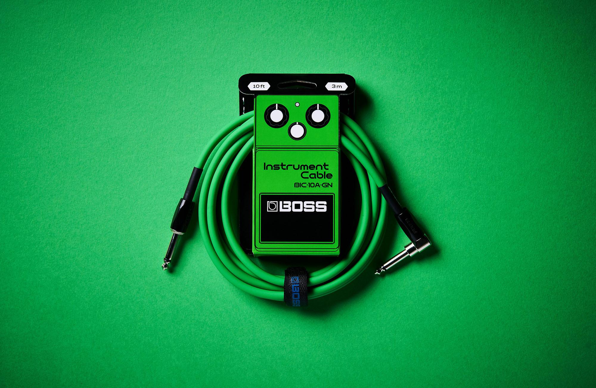 Boss BIC-10A Instrument Cable 10 ft in Green - bic-10a-gn_03.jpg