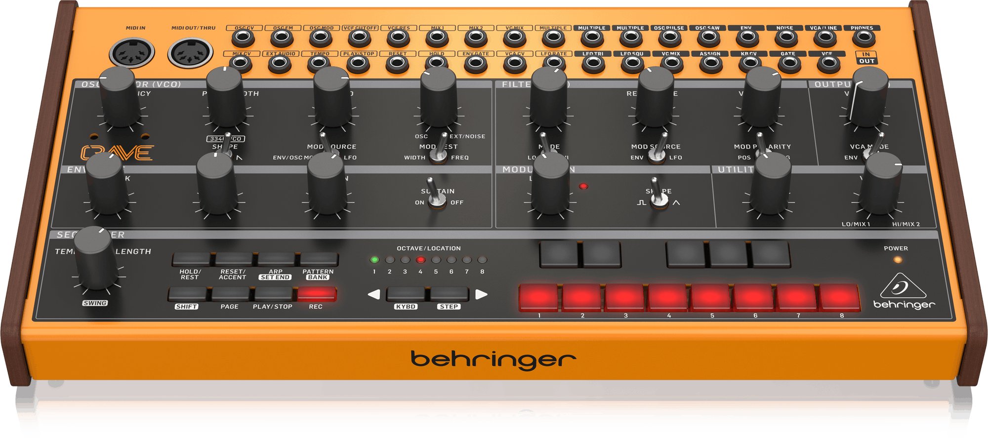 Behringer Crave Analog Semi-Modular Synthesizer with 32-step