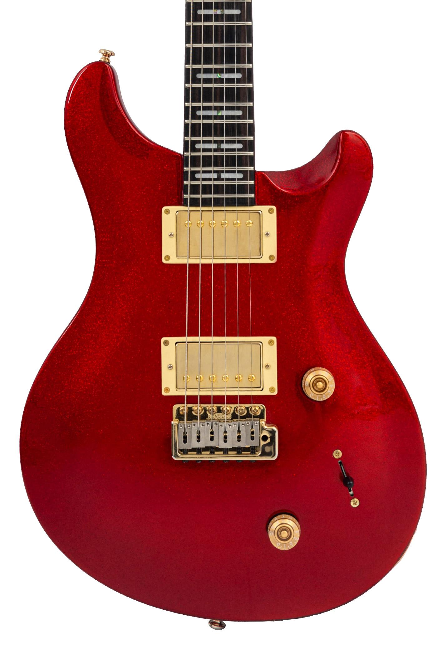 Sire Larry Carlton Q7 Gold Hardware Electric Guitar in Red Sparkle - Q7GHRSP 1.jpg