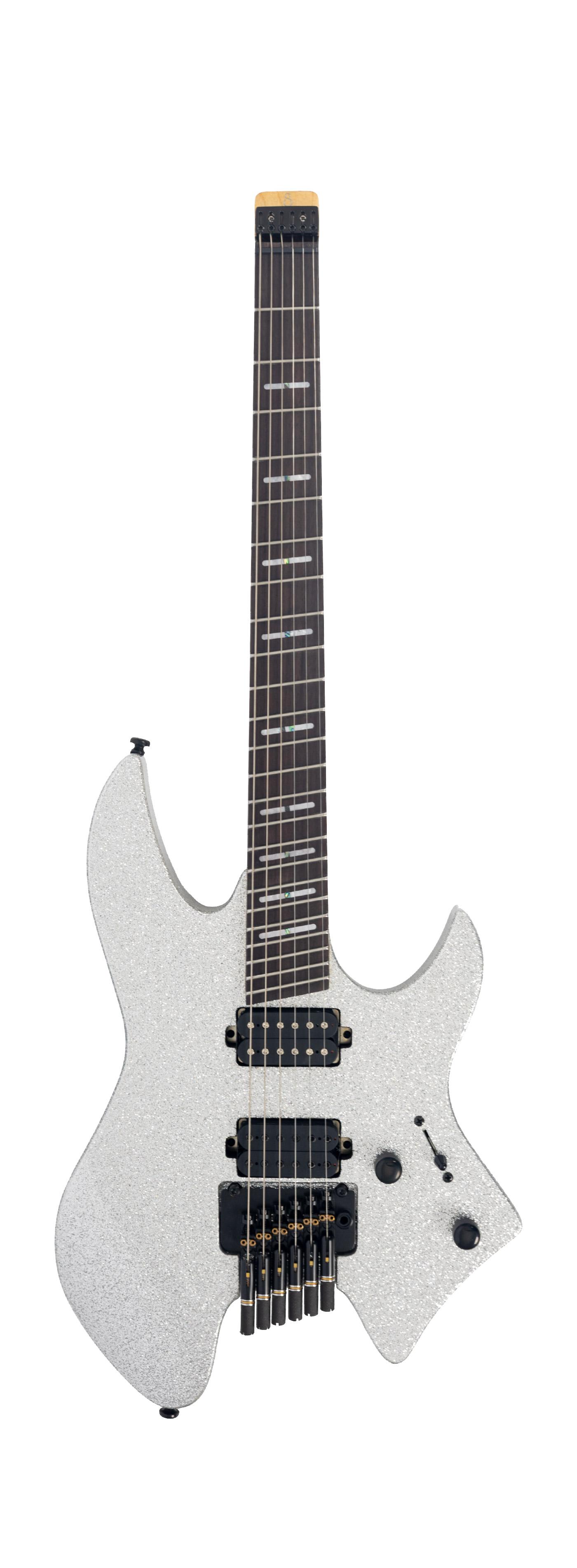 Sire Larry Carlton X6 Headless Electric Guitar in Silver Sparkle