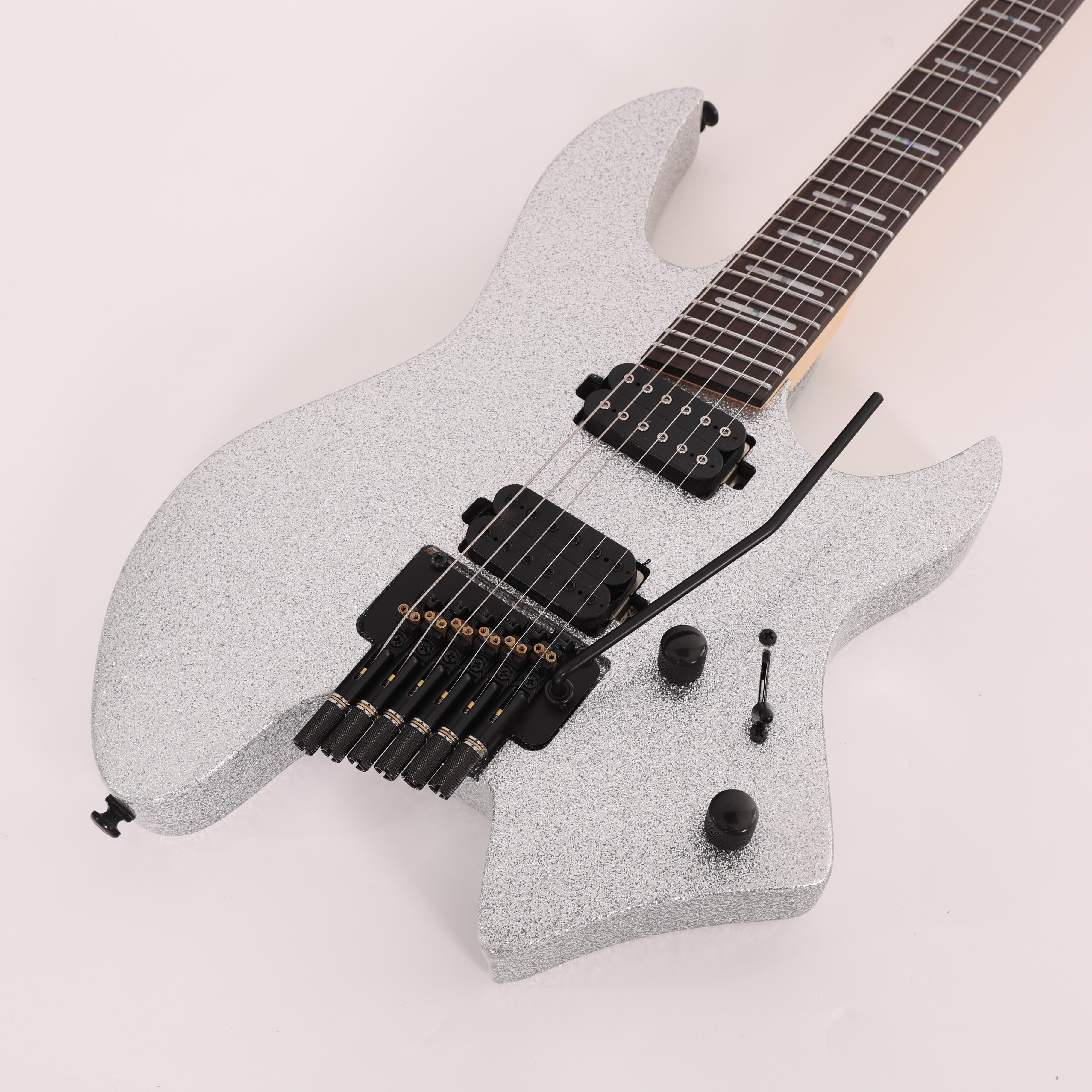 Sire Larry Carlton X6 Headless Electric Guitar in Silver Sparkle - X6 HEADLESS 6 SILVER SPARK (5).jpg