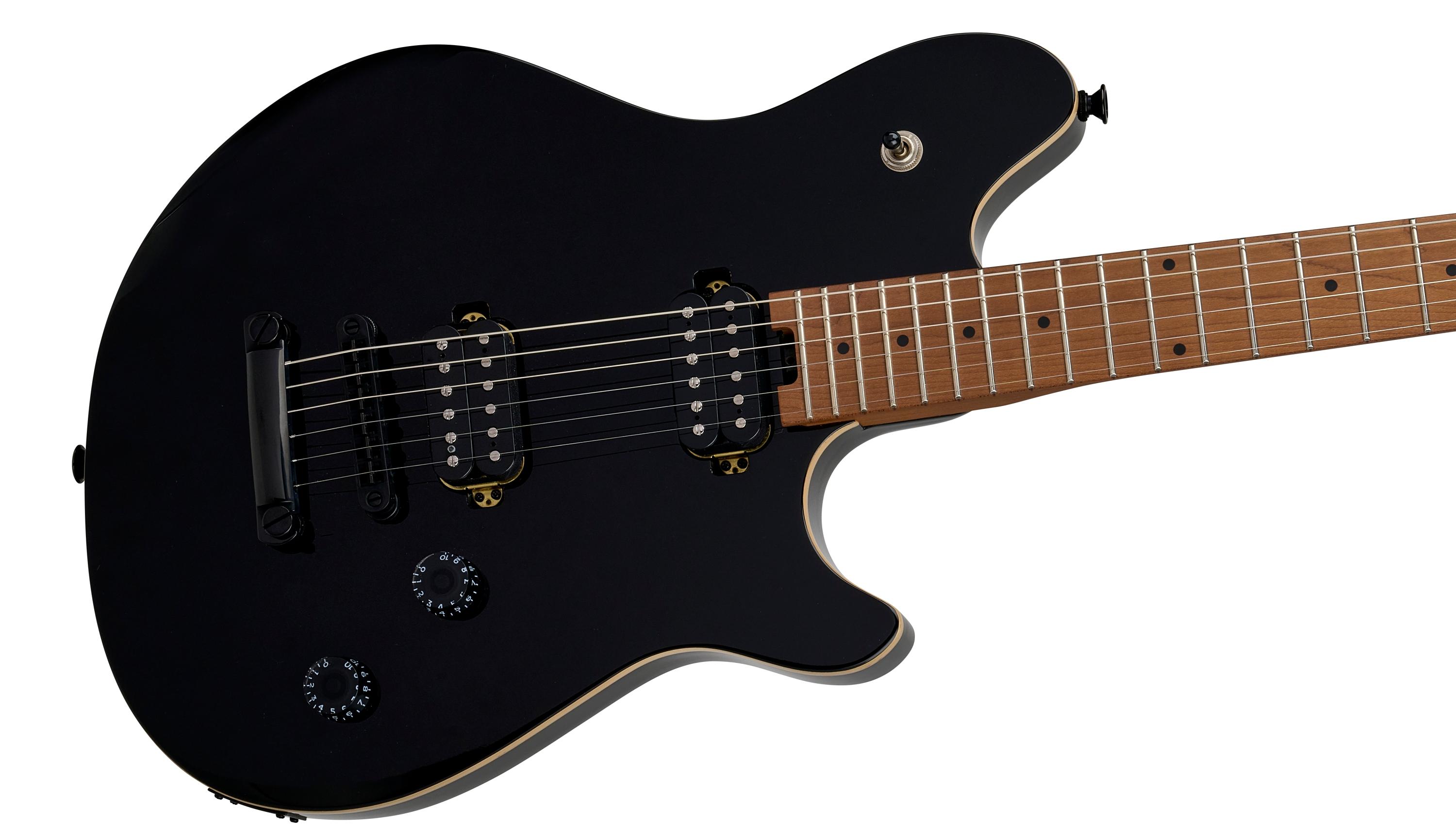 EVH Wolfgang Standard TOM Guitar In Gloss Black, Baked Maple Board