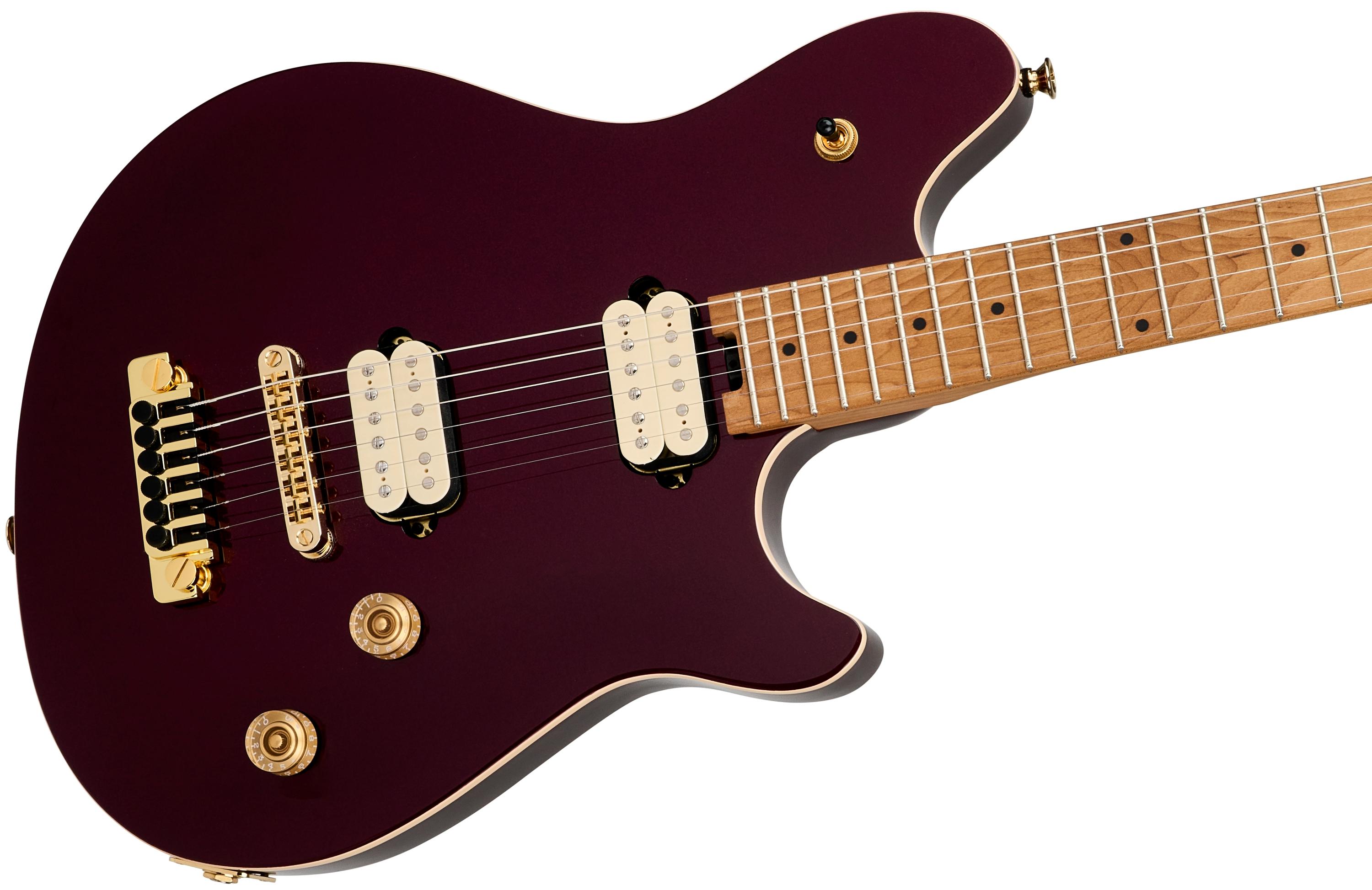 EVH Wolfgang Special TOM Hardtail Guitar In Oxblood, Baked Maple