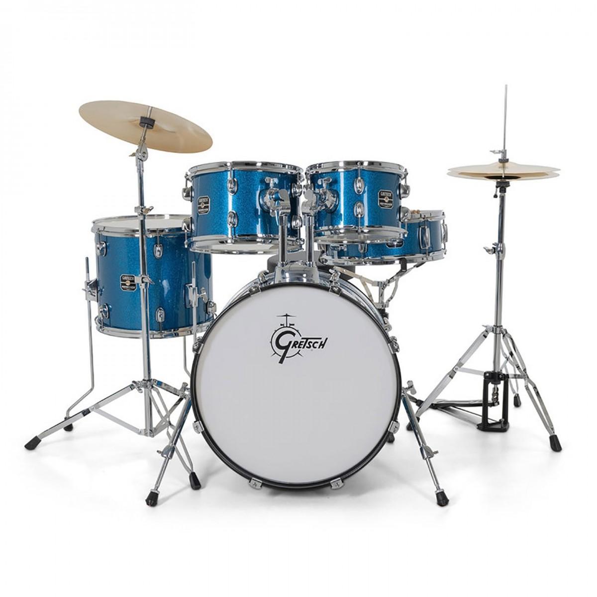 Gretsch Renegade 20" Acoustic Drum Kit in Blue Sparkle  - GR801036 3.jpg