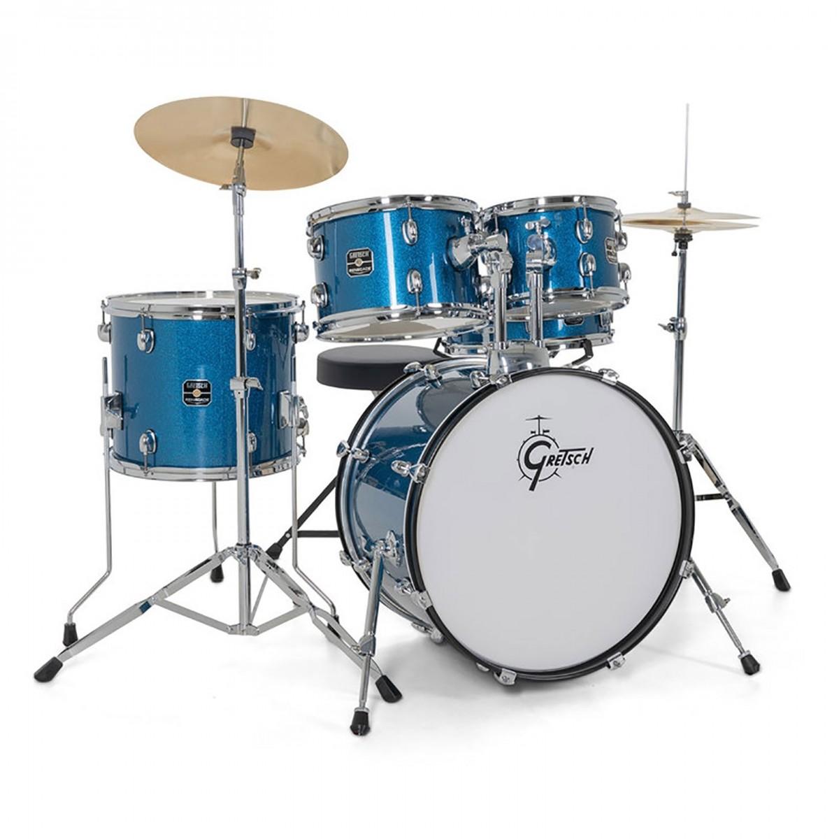 Gretsch Renegade 20" Acoustic Drum Kit in Blue Sparkle  - GR801036.jpg