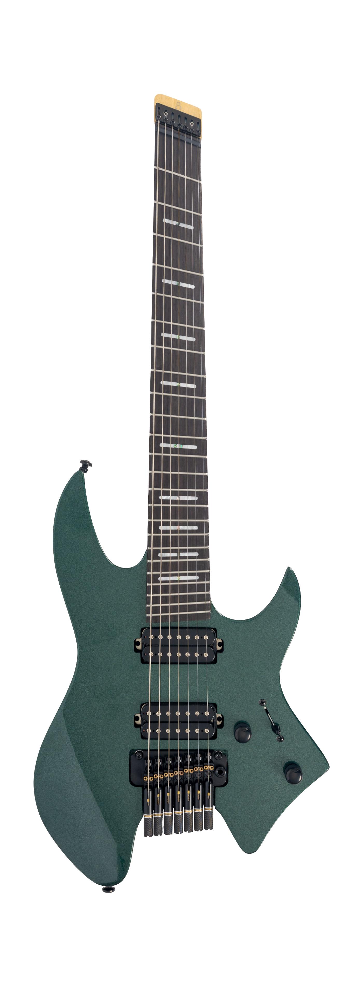 Sire Larry Carlton X6 Headless 7-String Electric Guitar in Metallic Green - X67MGR.jpg