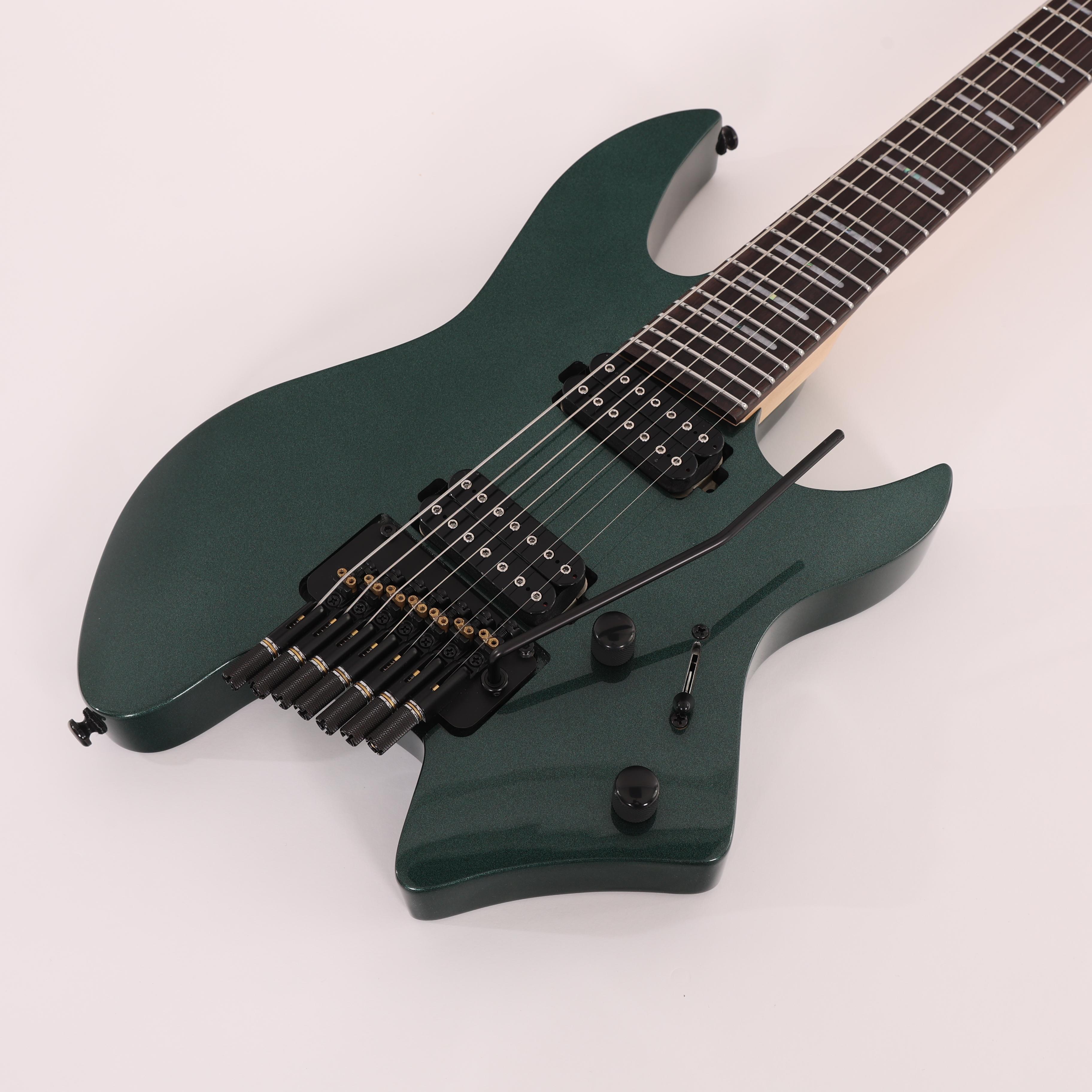 Sire Larry Carlton X6 Headless 7-String Electric Guitar in Metallic Green - X6.7 HEADLESS MGR (4).jpg