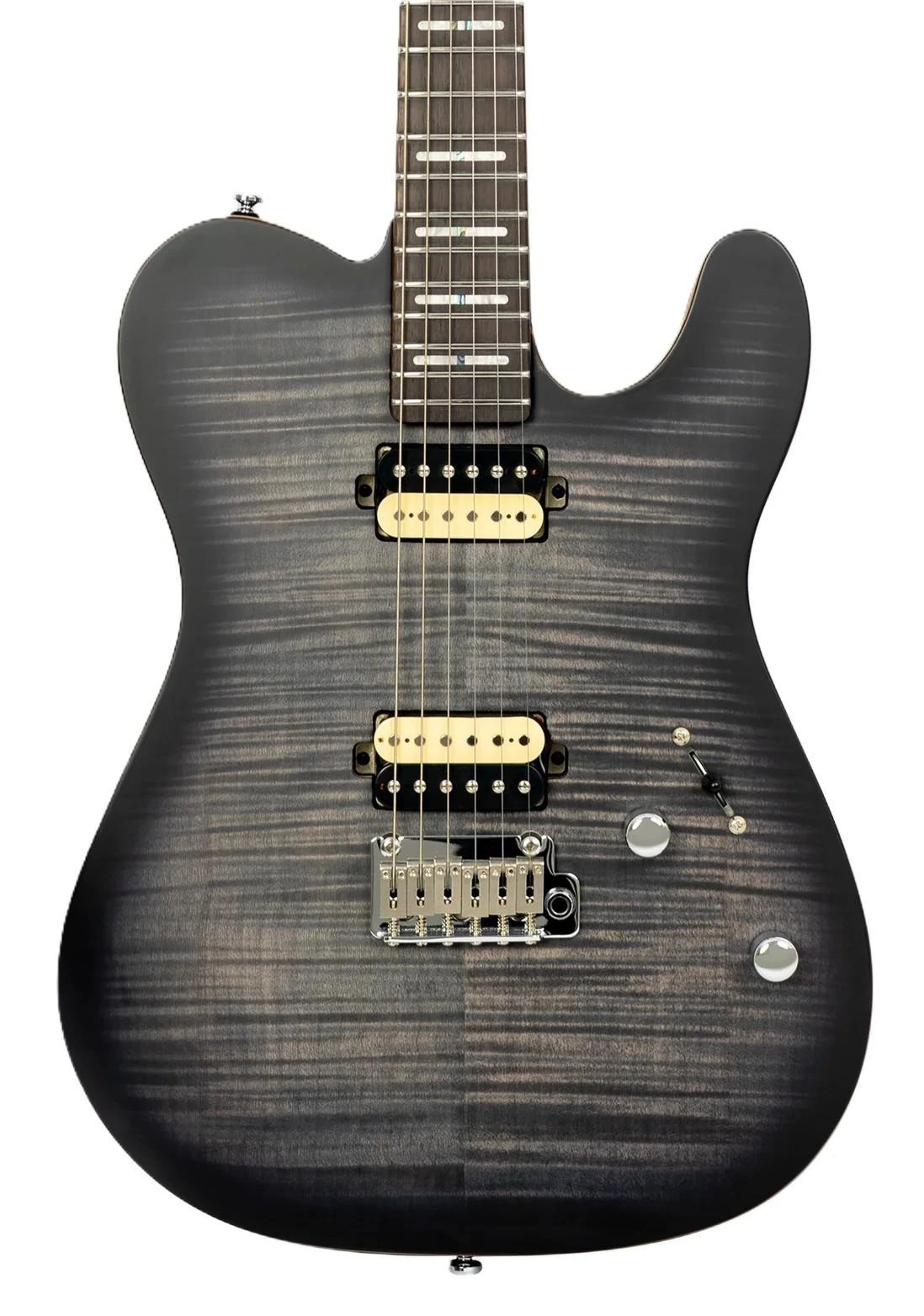 Sire Larry Carlton T7 FM New Gen Electric Guitar in Transparent Black Rosewood Board - T7FMBK-2-edit (1).jpg