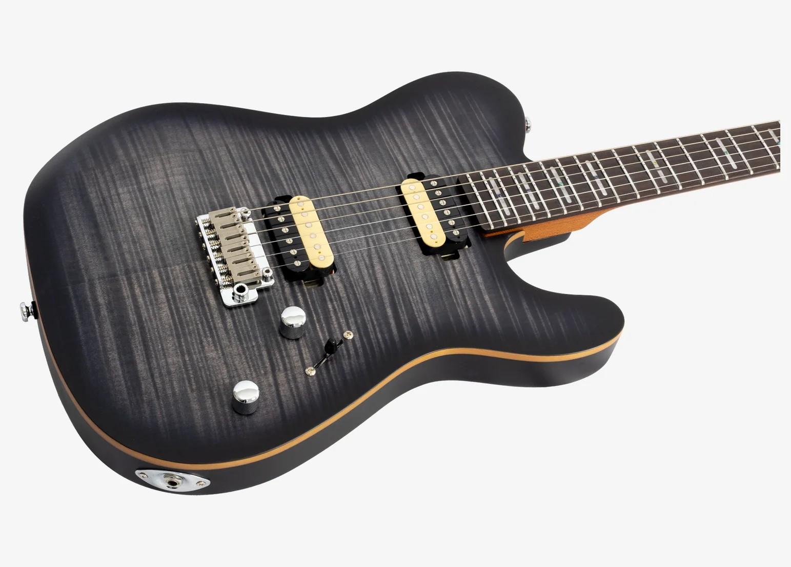 Sire Larry Carlton T7 FM New Gen Electric Guitar in Transparent Black Rosewood Board - T7FMBK-2-edit (3)_compressed.jpg