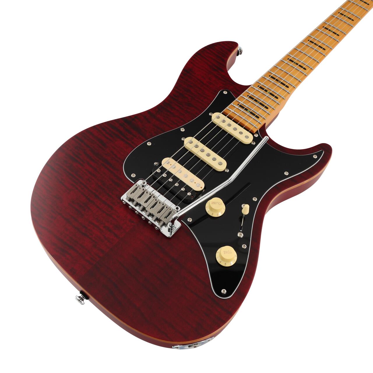 Sire Larry Carlton S7 FM New Gen Electric Guitar in See Through Red Satin Maple Neck - S7FMSTR-2 (4).jpg