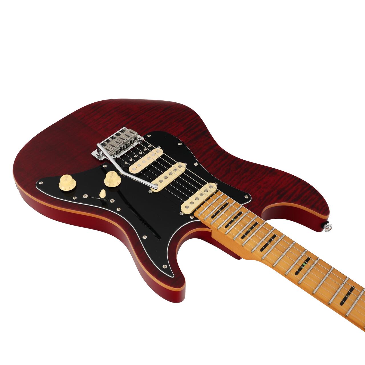 Sire Larry Carlton S7 FM New Gen Electric Guitar in See Through Red Satin Maple Neck - S7FMSTR-2 (7).jpg