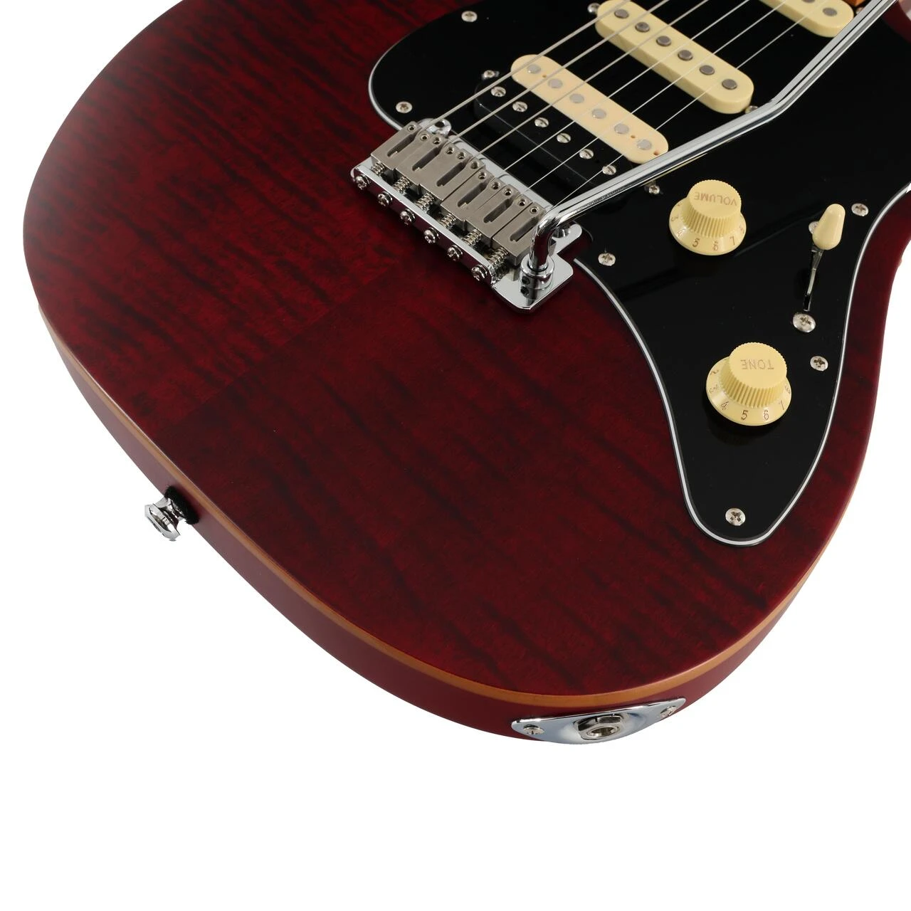 Sire Larry Carlton S7 FM New Gen Electric Guitar in See Through Red Satin Maple Neck - S7FMSTR-2 (6).jpg
