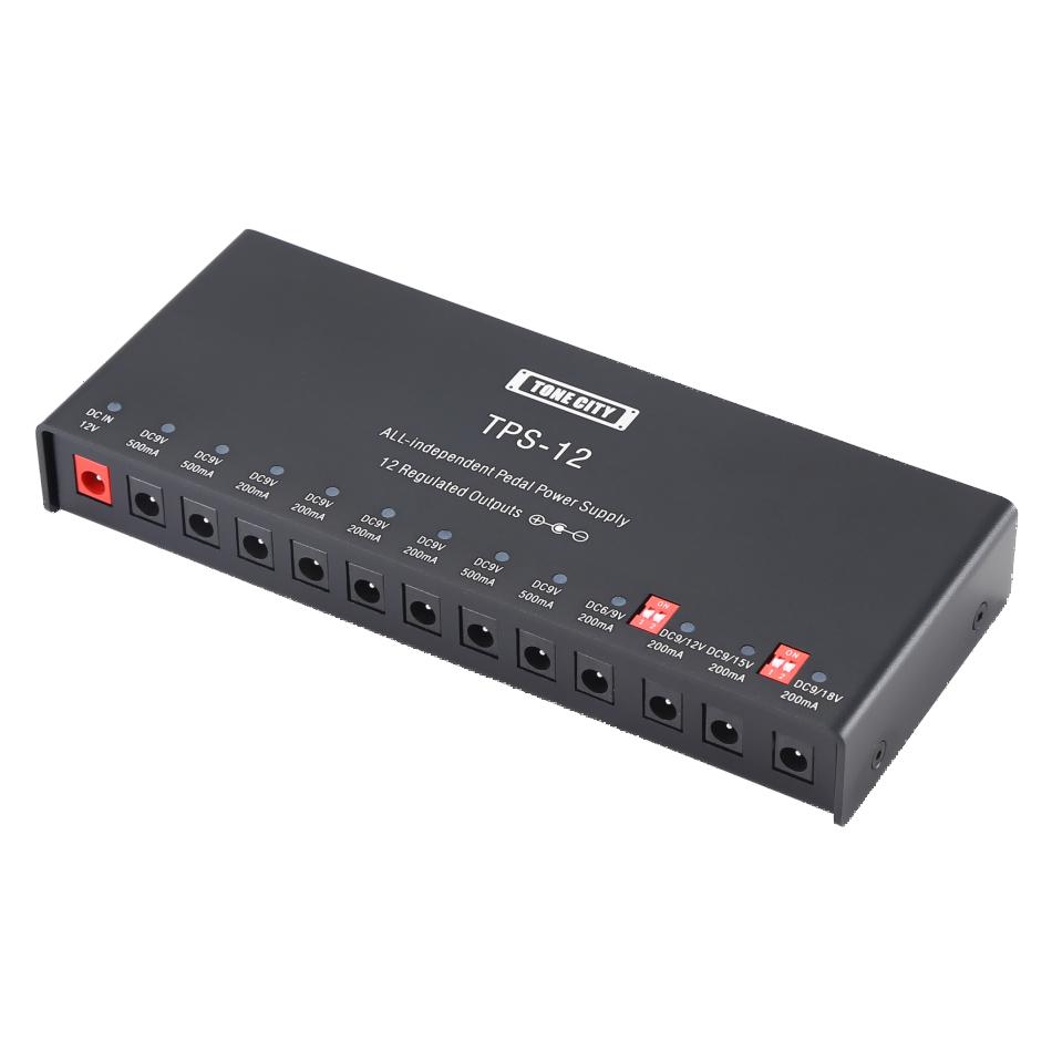 Tone City TPS-12 12-Output Isolated Pedal Power Supply - TC-TPS-12-Side-Angle.jpg