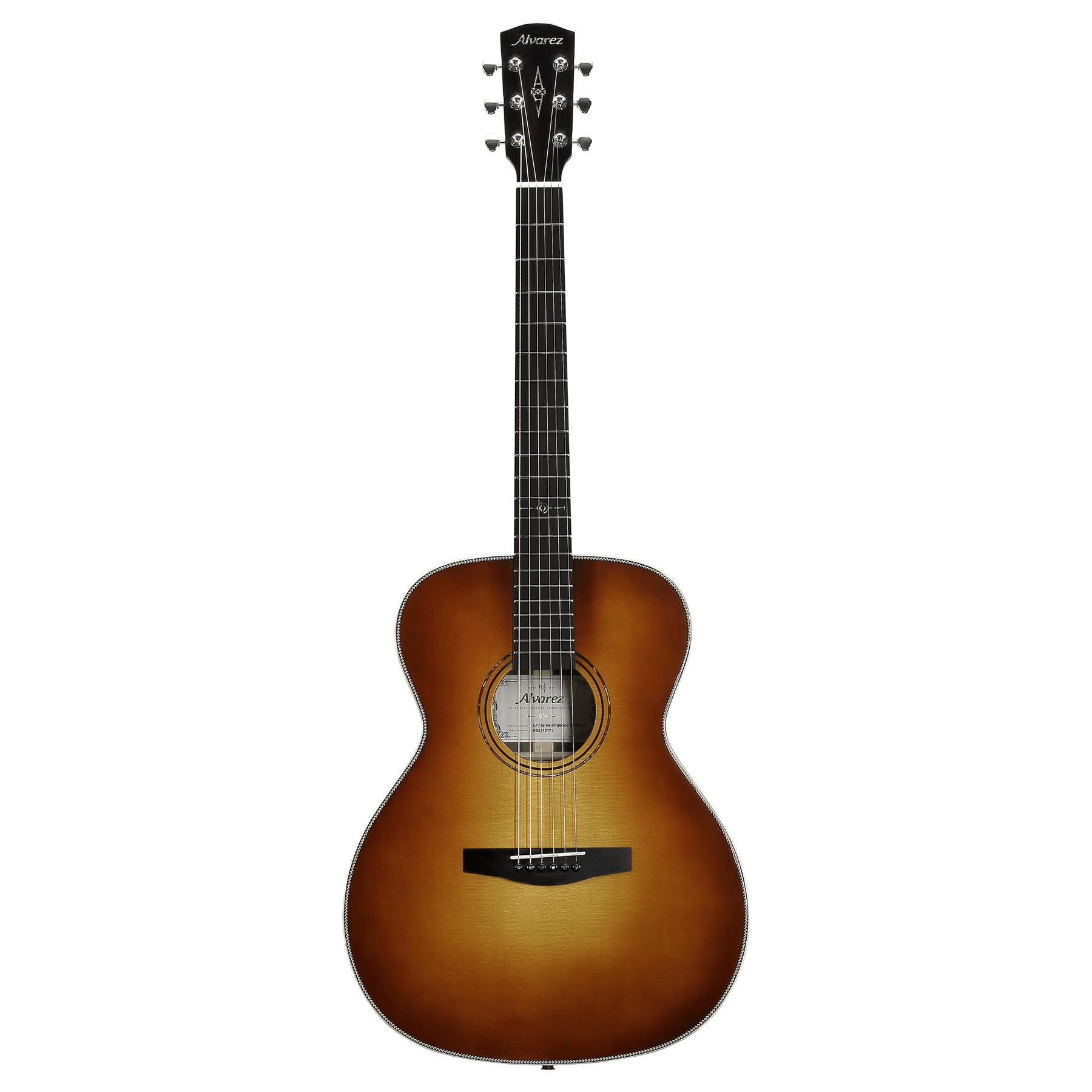 Alvarez Laureate LF70E Folk OM Electro Acoustic in Herringbone Sunset - LF70E (5).jpg