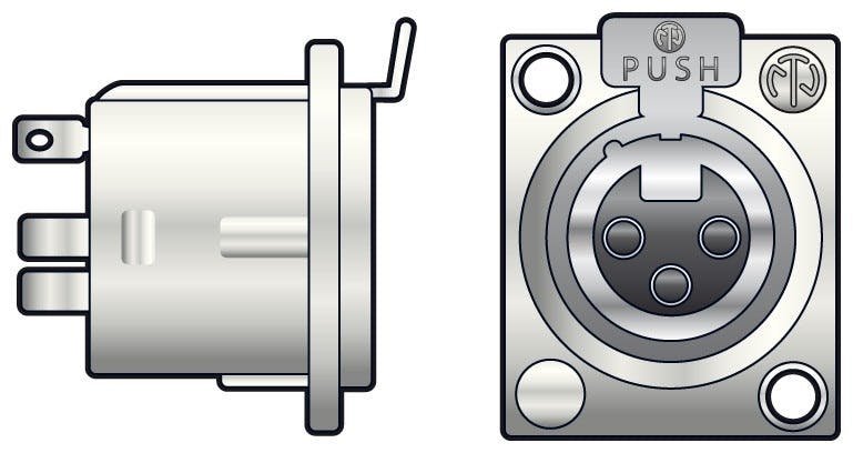 Andertons Pro Sound Black Female XLR Chassis - 97576-tmp6780.jpg