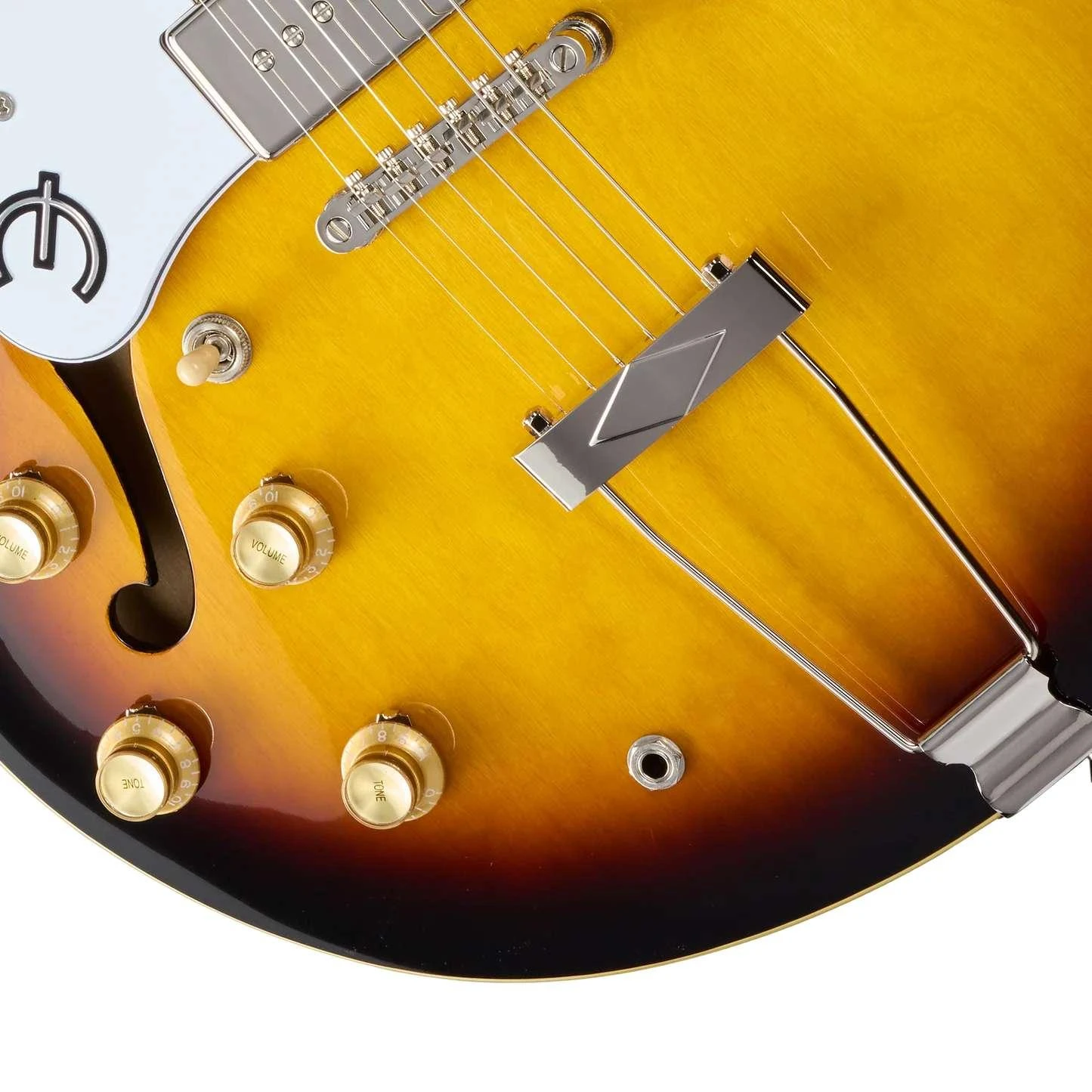 Epiphone Original Casino Hollow Body Left Handed Electric Guitar in Vintage Sunburst - EOCAVSNH1L (4).jpg