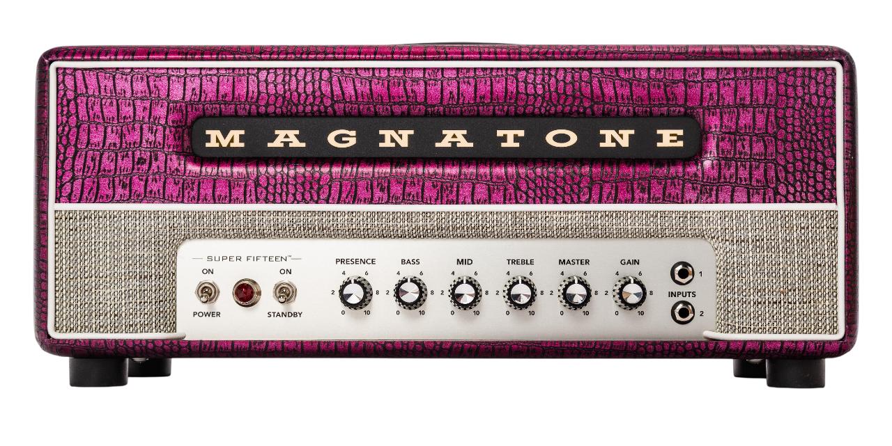 Magnatone Billy Gibbons Signature Super Fifteen Guitar Valve Amp Head in Chrome Grape - Super-15-Head-Front-Photoroom.jpg