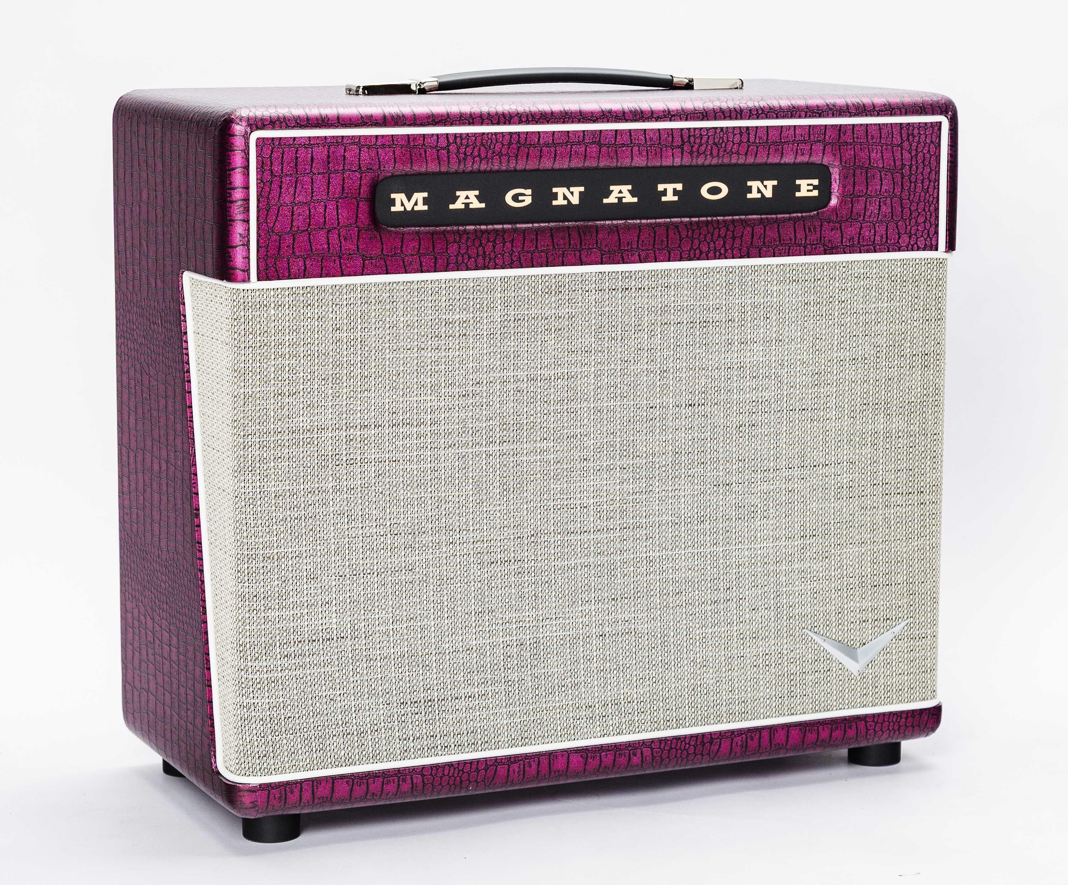 Magnatone Billy Gibbons Signature Super Fifteen 1 X 12 Extension Cabinet in Chrome Grape - Super-15-Ext-Cabinet-Dealers-Front-Left_compressed.jpg