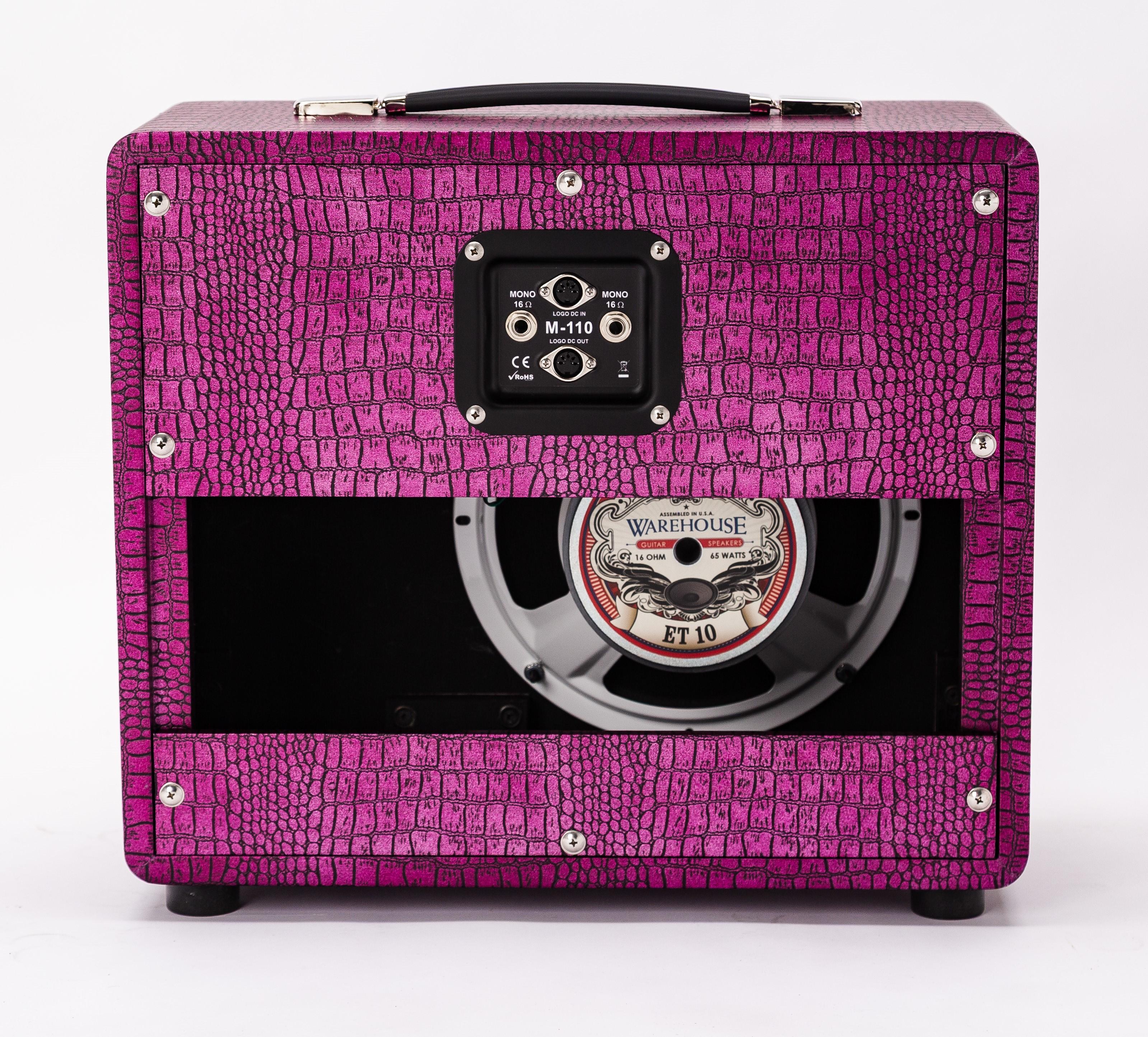 Magnatone Billy Gibbons Signature Baby M-80 1x10 Extension Cab in Chrome Grape - Baby-M80-Ext-Cab-Dealer-Back.jpg