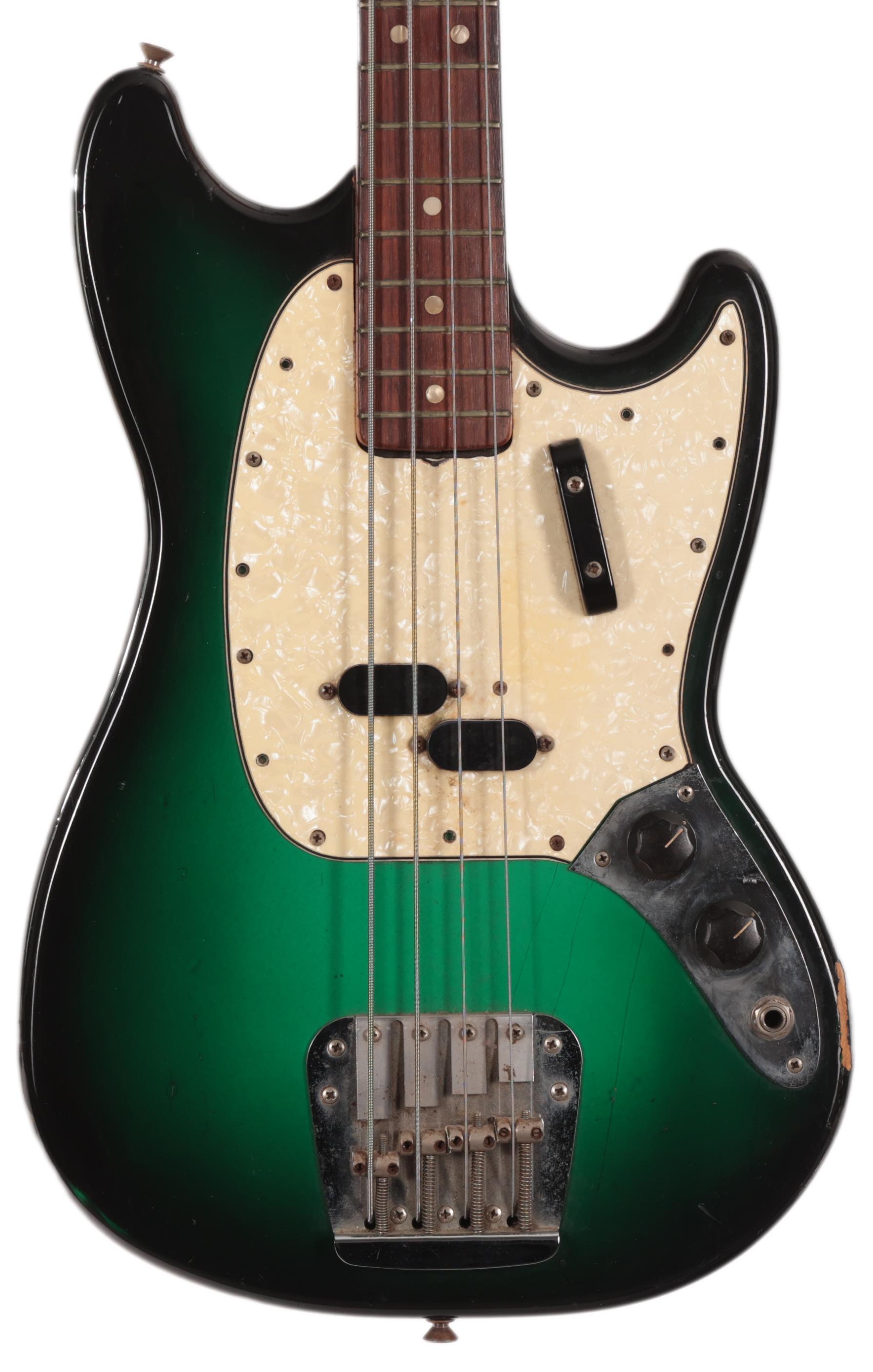 Second Hand Fender Mustang Bass Refinished in Green Sunburst 1968 - SOR00978 (2).jpg