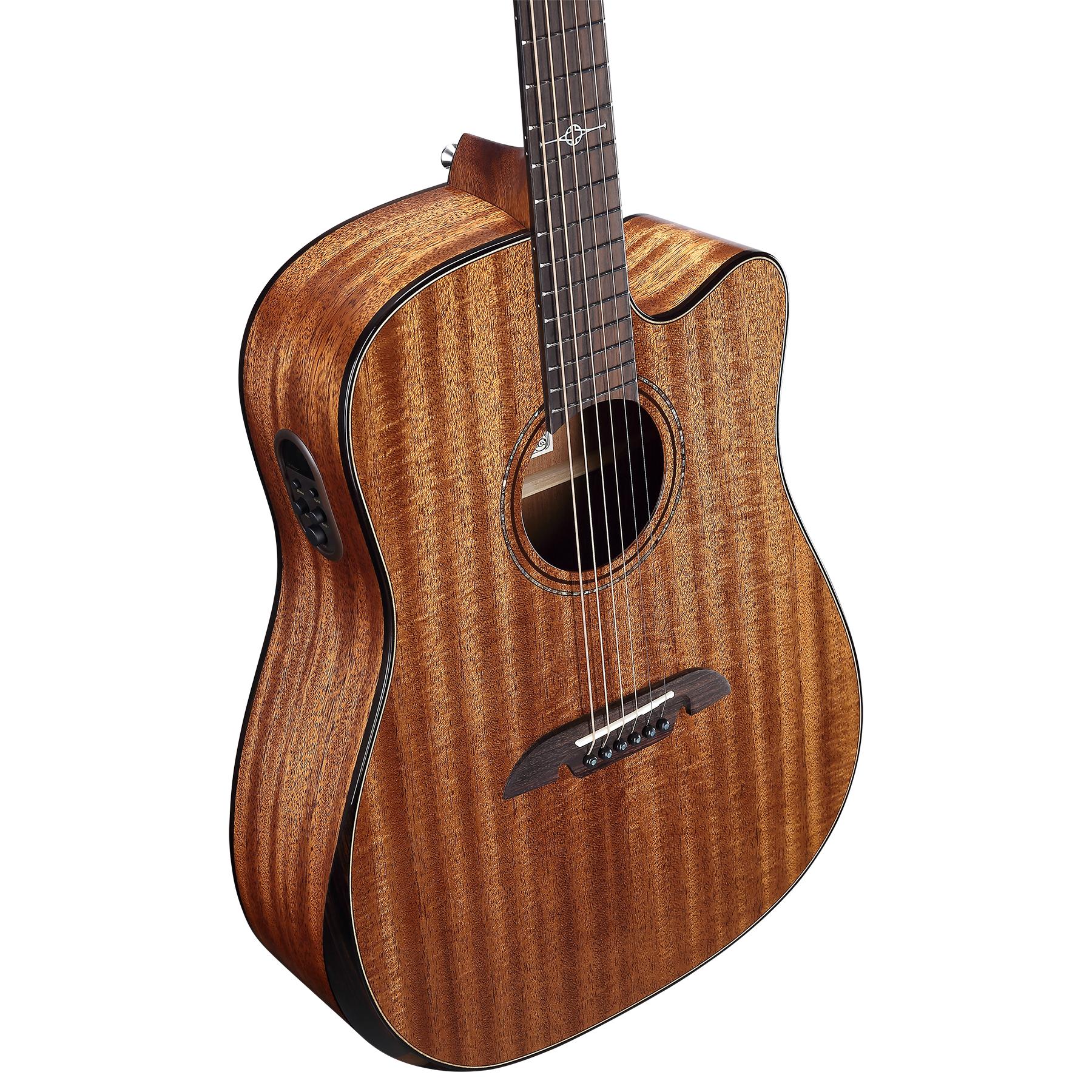 Alvarez Artist Elite AED66CE Dreadnought Acoustic Guitar in Natural with Armrest - AED66ce-Armrest_TDown.jpg