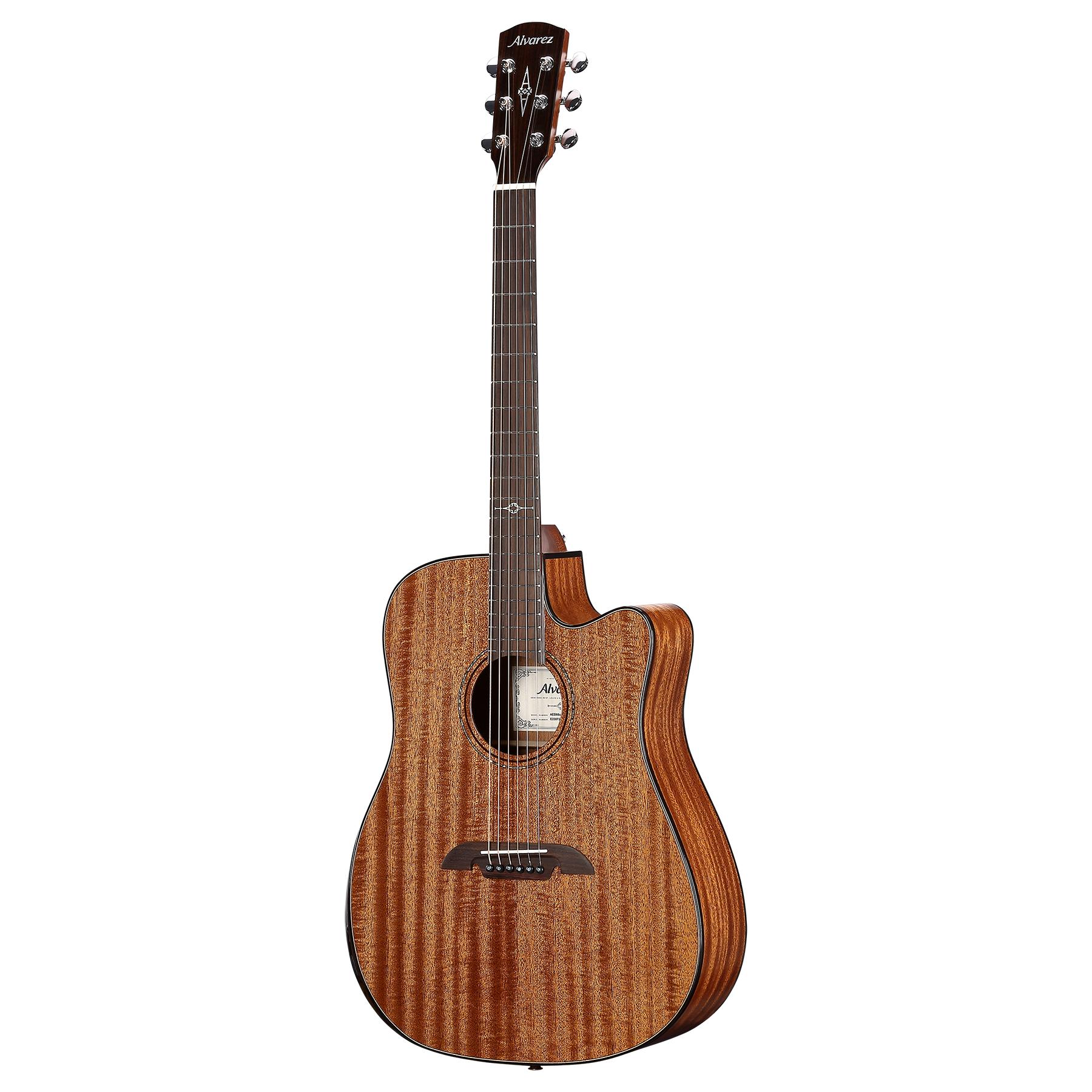 Alvarez Artist Elite AED66CE Dreadnought Acoustic Guitar in Natural with Armrest - AED66ce-Armrest_Right_3-4.jpg