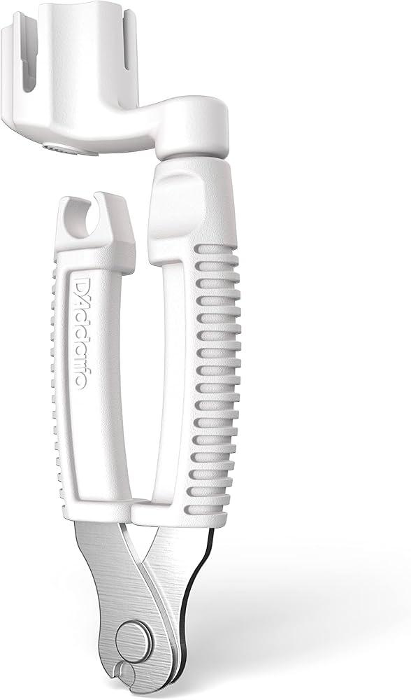 D'Addario DP0002W Pro-Winder String Winder, Cutter, & Bridge Pin Puller in White - D'addario Pro Winder White.jpg