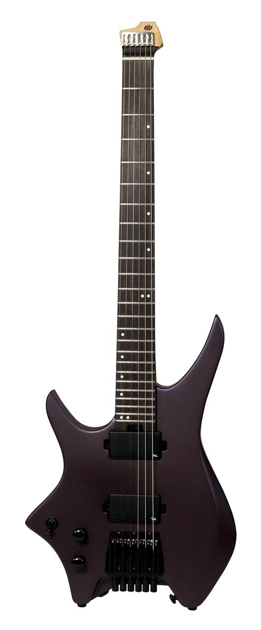 Hils HN3 Left-Handed Electric Guitar in Satin Metallic Deep Purple - Front.jpg