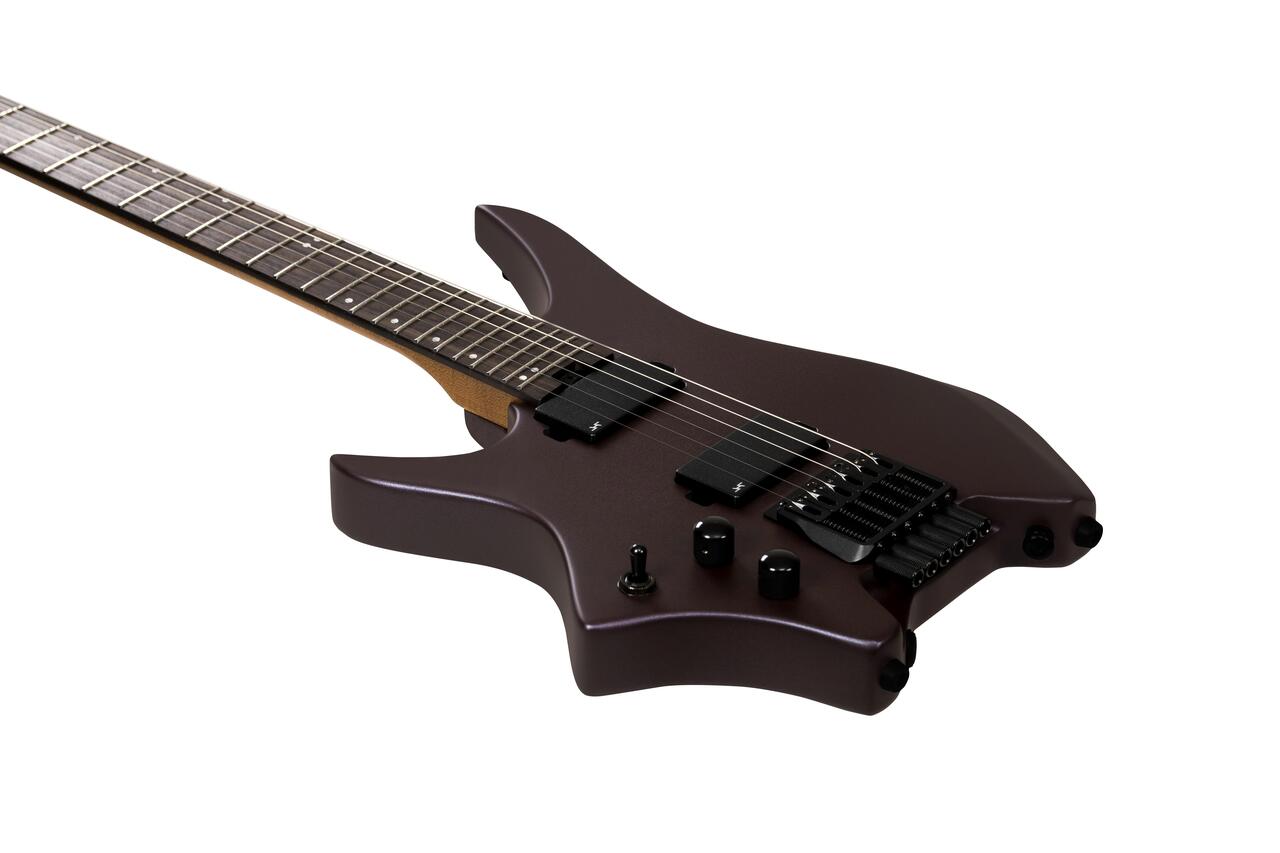 Hils HN3 Left-Handed Electric Guitar in Satin Metallic Deep Purple - Body Detail2.jpg