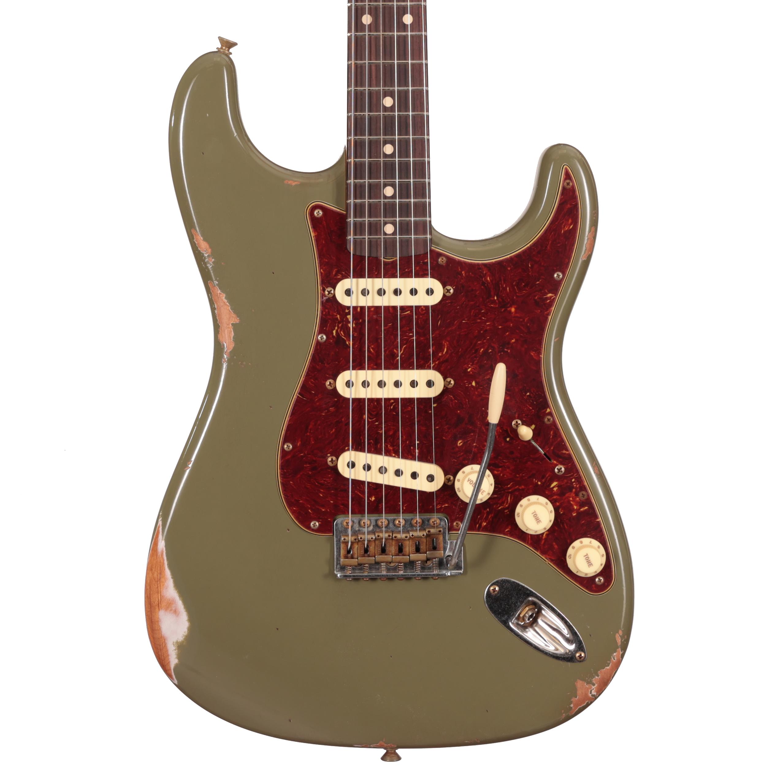 Fender Custom Shop 60's Stratocaster RW FB in Super Faded Aged Olive Green - 139060 (2).jpeg