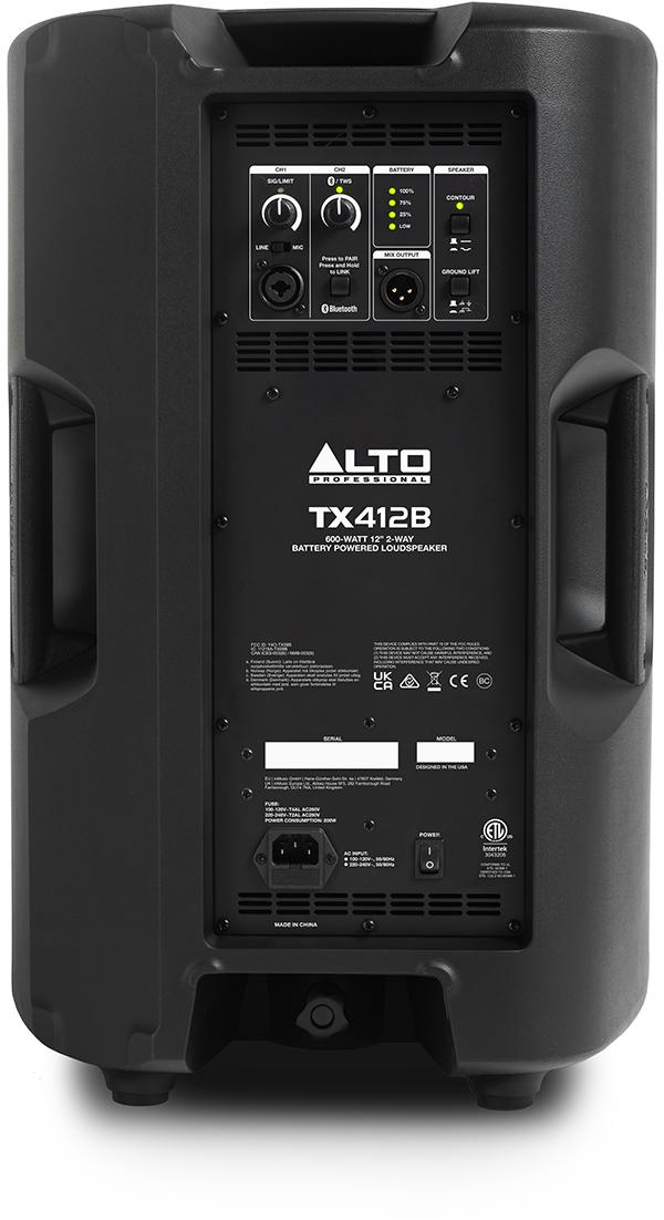 Alto TX412B Battery Powered 12" PA Speaker - EACH - TX412BXUK (5).jpg