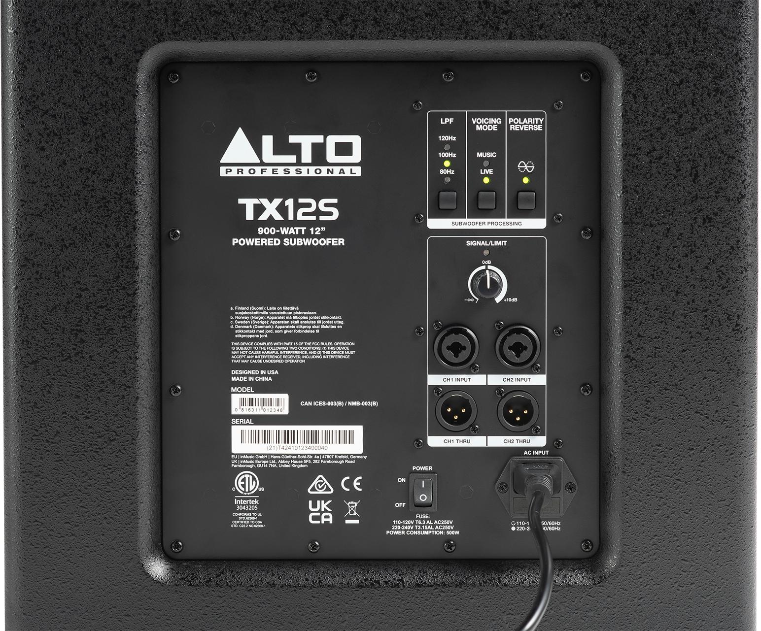Alto TX12S 900W 12-inch DSP-Enhanced Powered Subwoofer - TX12SXUK (4).jpg