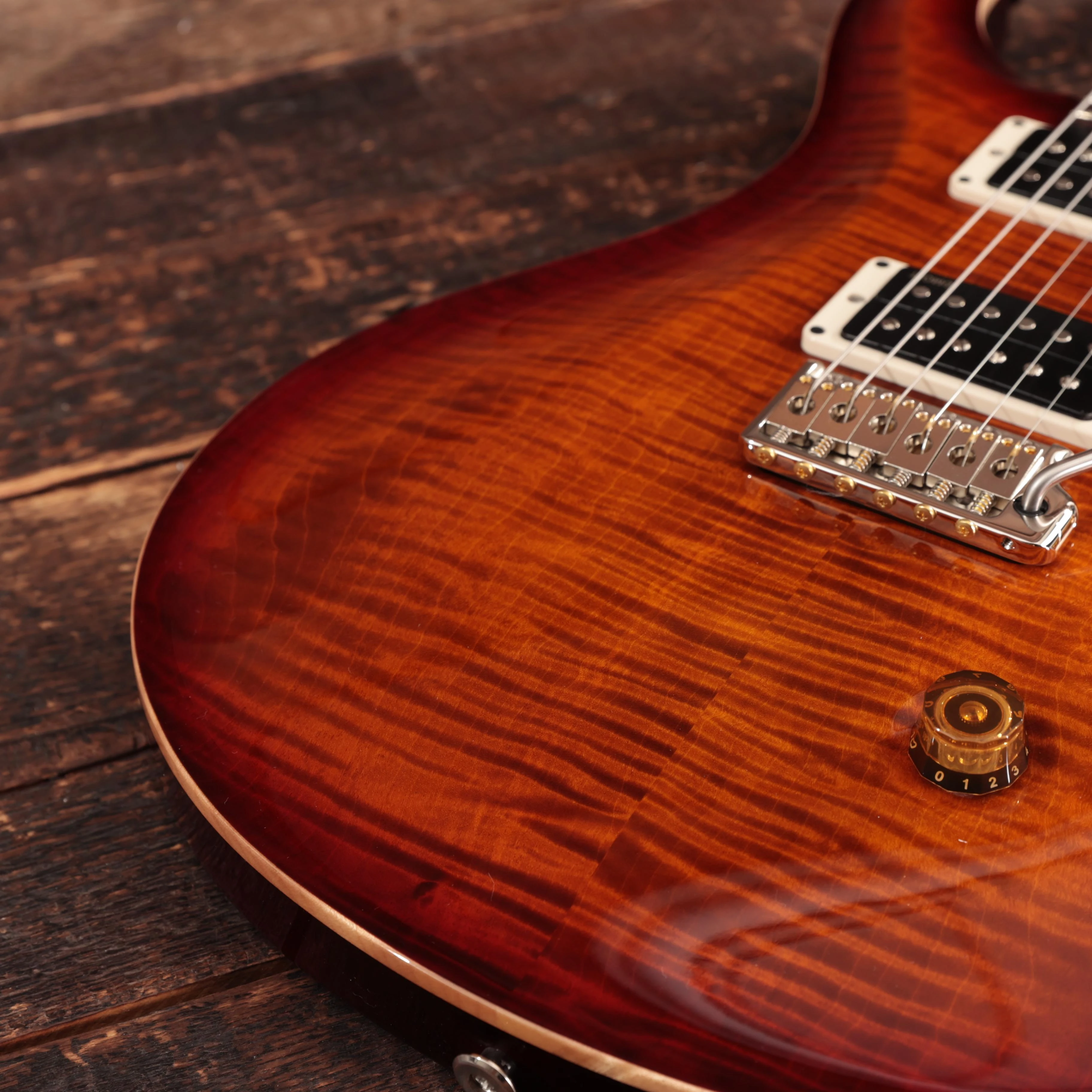 PRS Custom 24 Electric Guitar in Dark Chery Sunburst - 0395694 (10).jpg