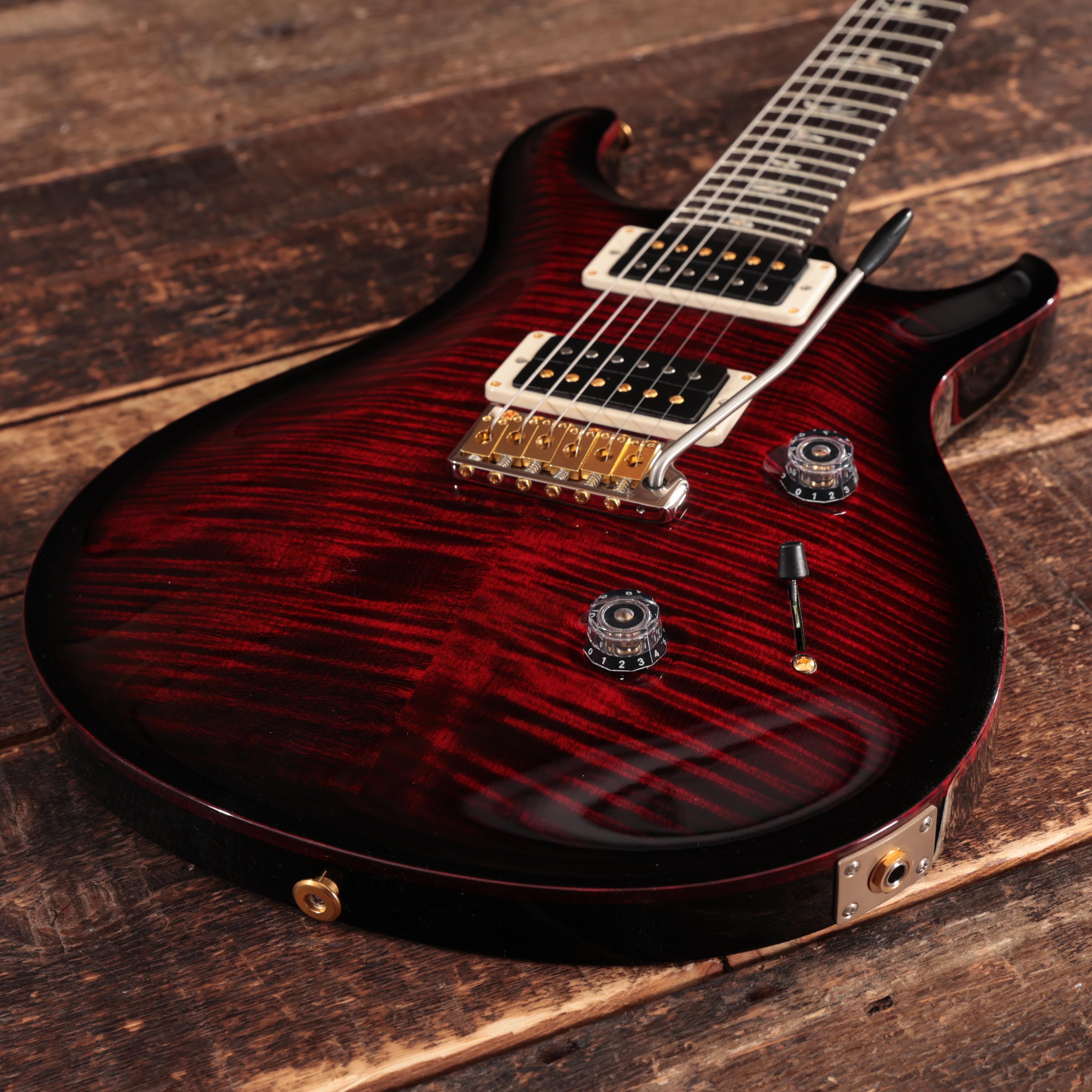 PRS Custom 24 10-Top Electric Guitar in Fire Red Smokeburst  - 0388905 (8).jpg