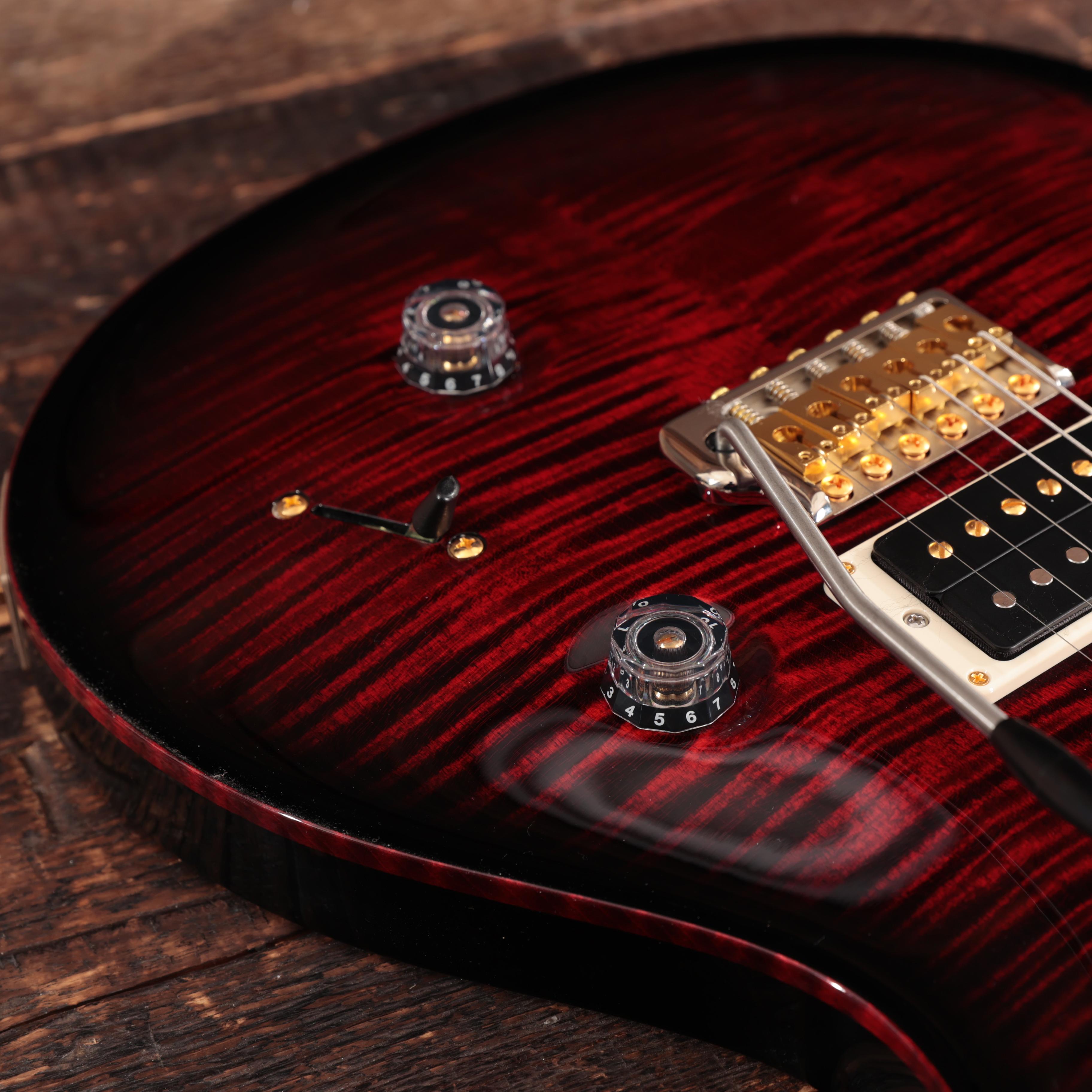 PRS Custom 24 10-Top Electric Guitar in Fire Red Smokeburst  - 0388905 (15).jpg