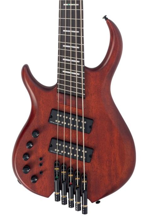 Sire M6 Left-Handed Headless 5-String Bass Guitar in Mahogany Satin - SIRELHM6SA5MAS-hero.jpg