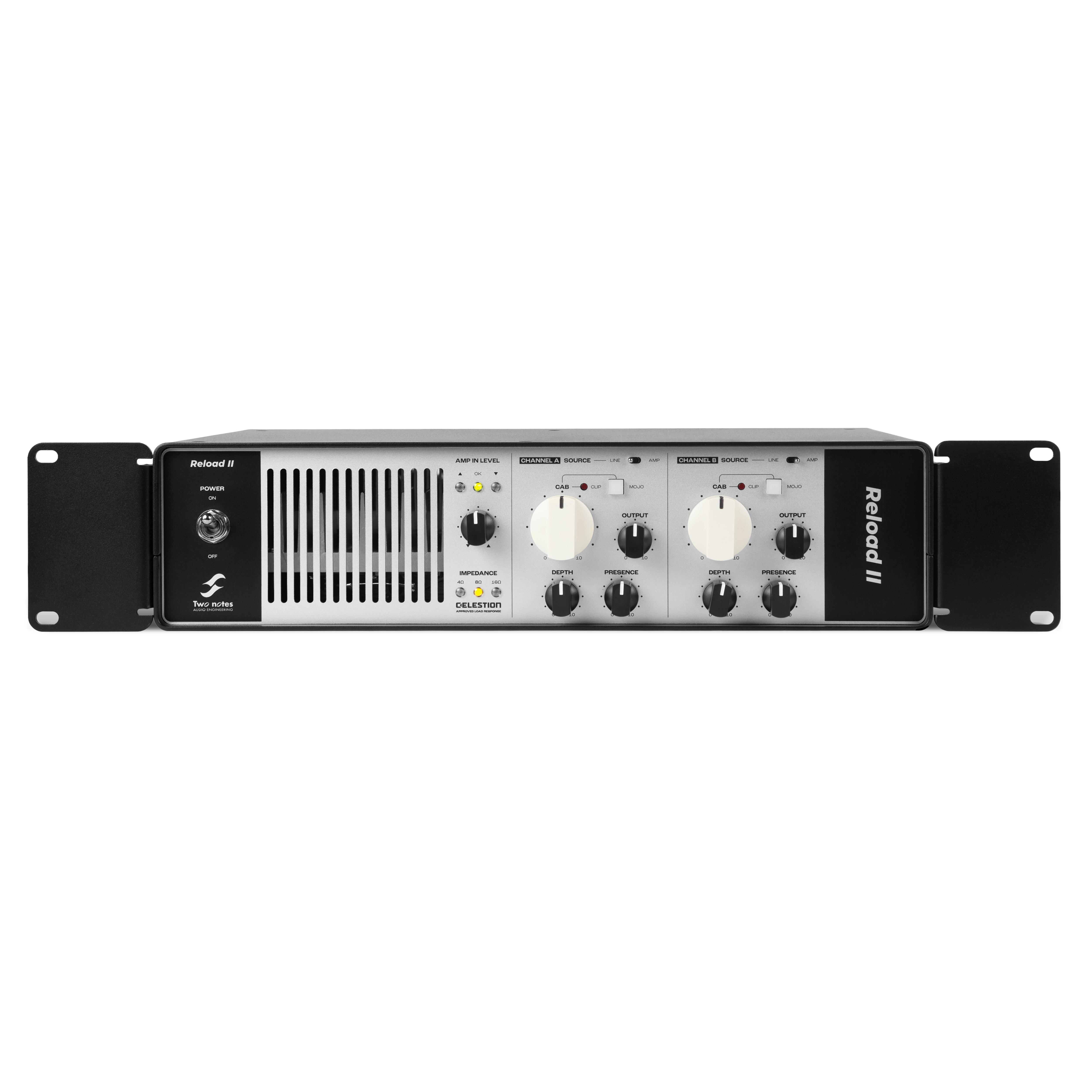 Two Notes Reload II Multi-Impedance Reactive Load Box & Active Attenuator - Reload MKII_Front_Face with ears_whitebackground.jpg