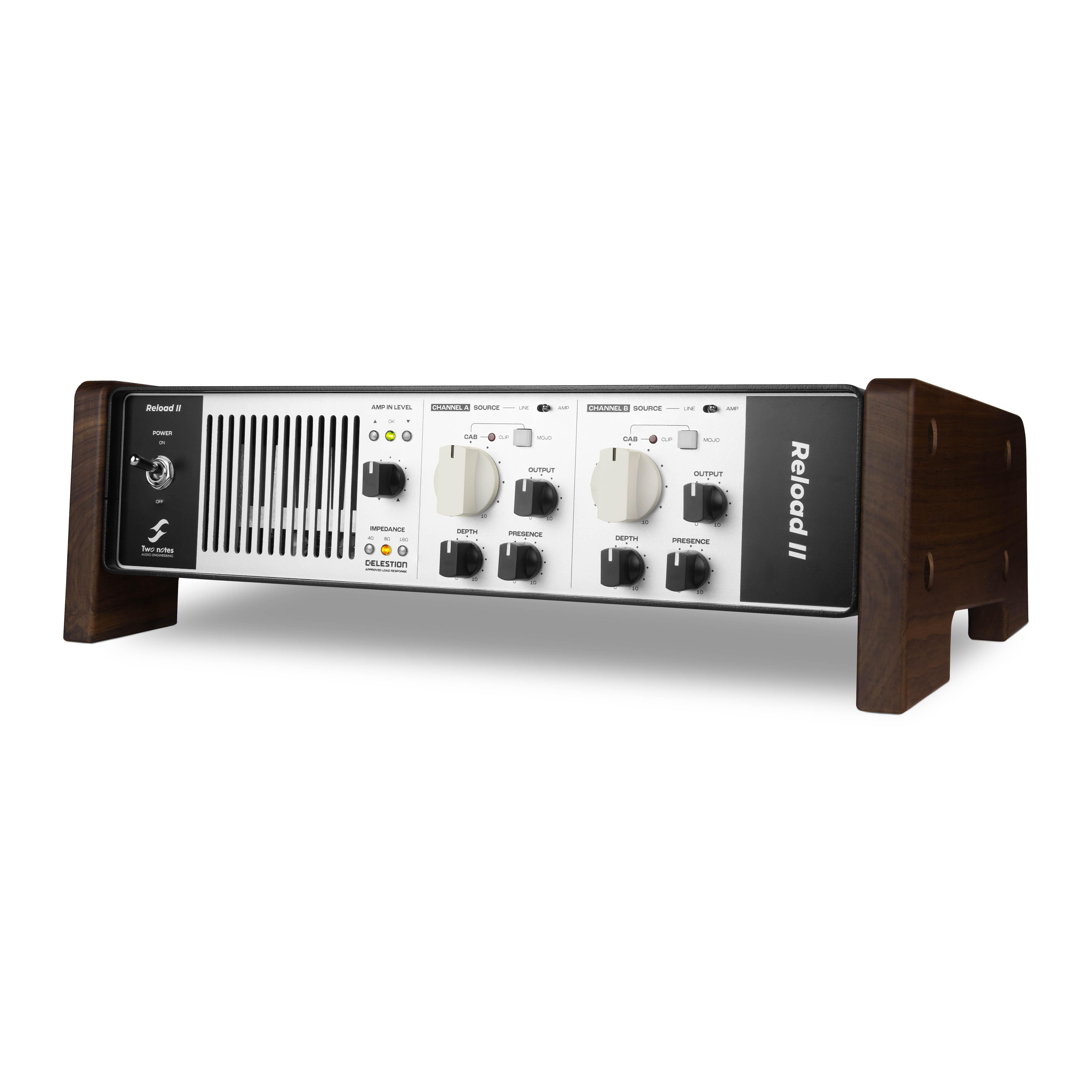 Two Notes Reload II Multi-Impedance Reactive Load Box & Active Attenuator - Reload MKII_Front_Right Angle_whitebackground.jpg