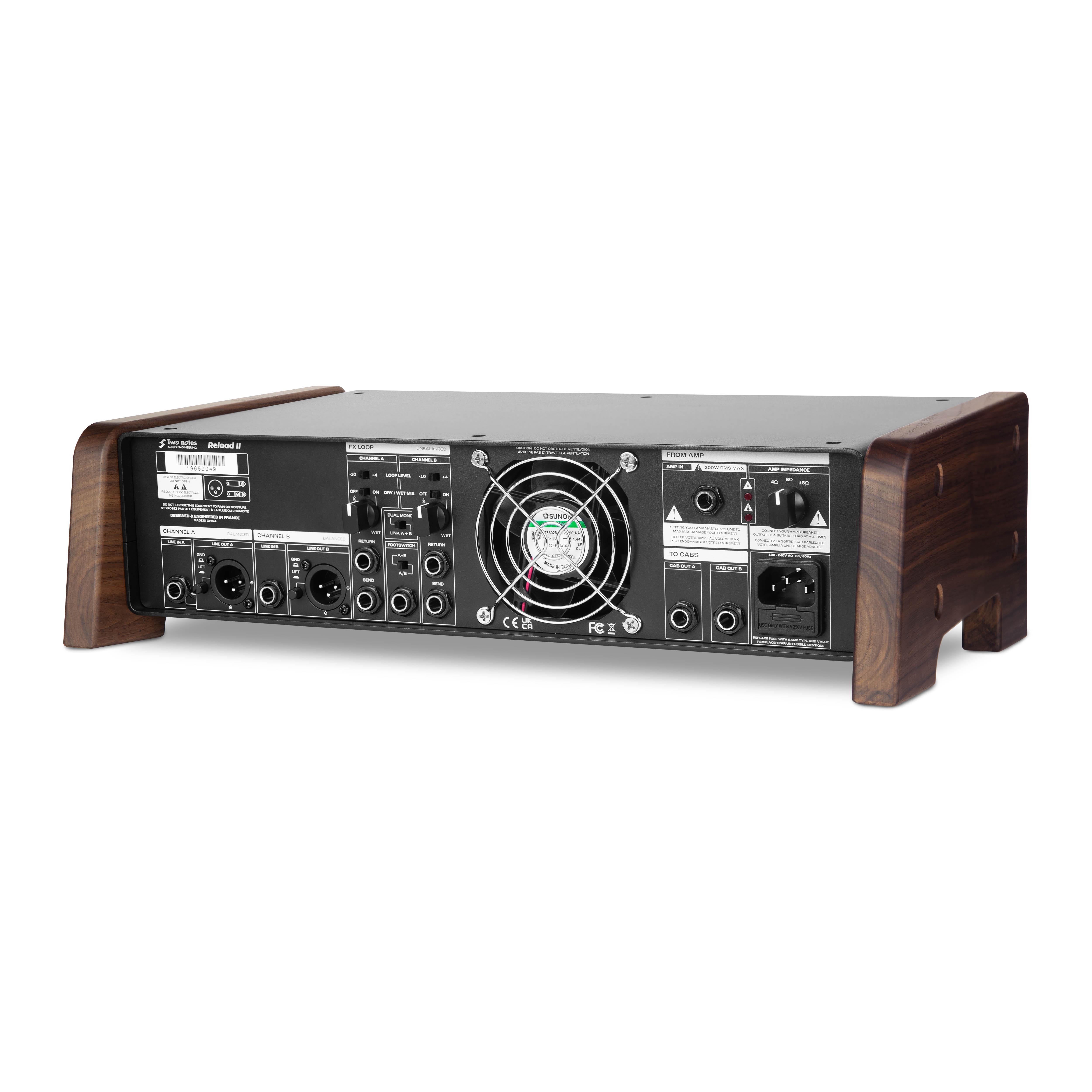Two Notes Reload II Multi-Impedance Reactive Load Box & Active Attenuator - Reload MKII_Reverse_Right Angle_whitebackground.jpg