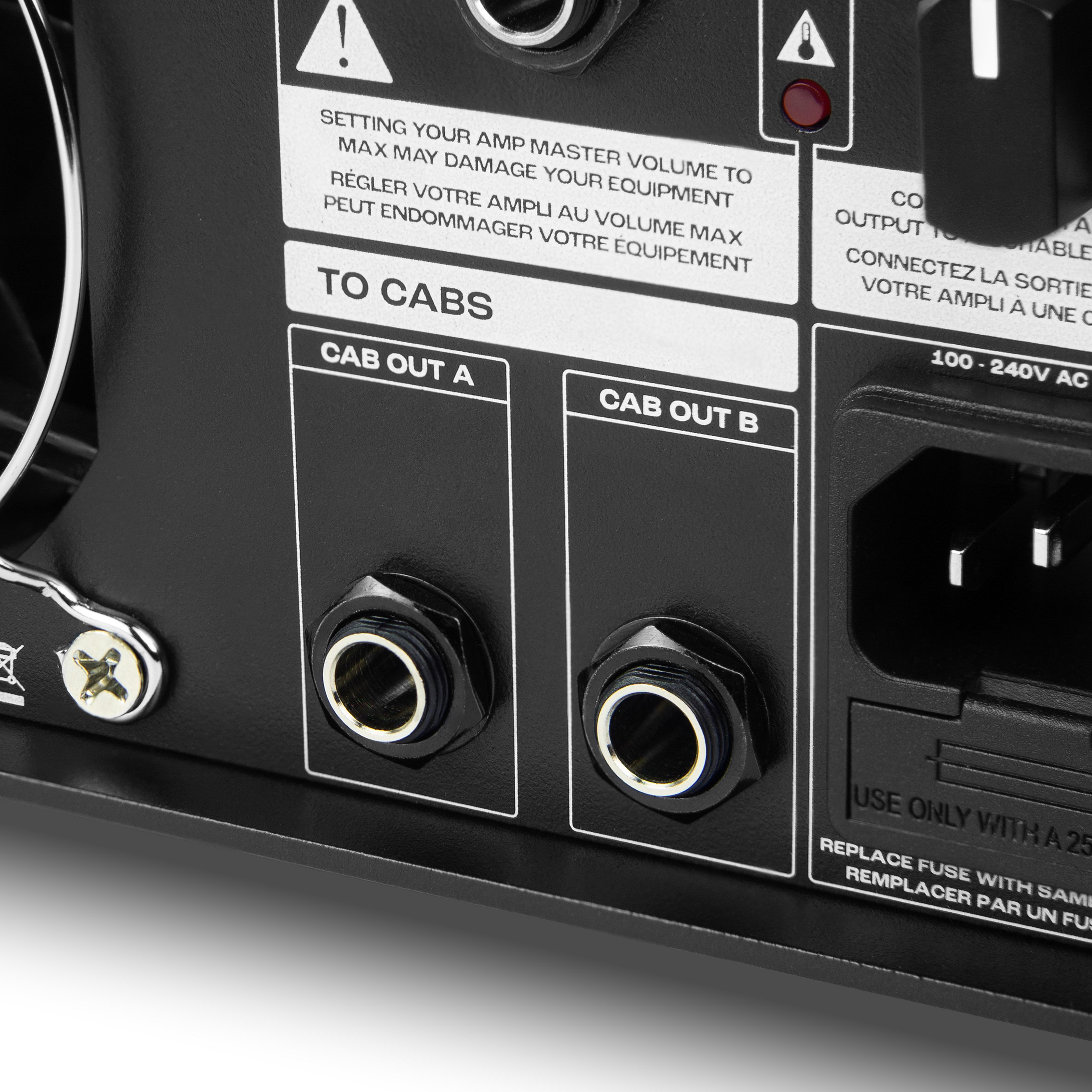Two Notes Reload II Multi-Impedance Reactive Load Box & Active Attenuator - Reload MKII_Details_Dual Cab Outputs.jpg