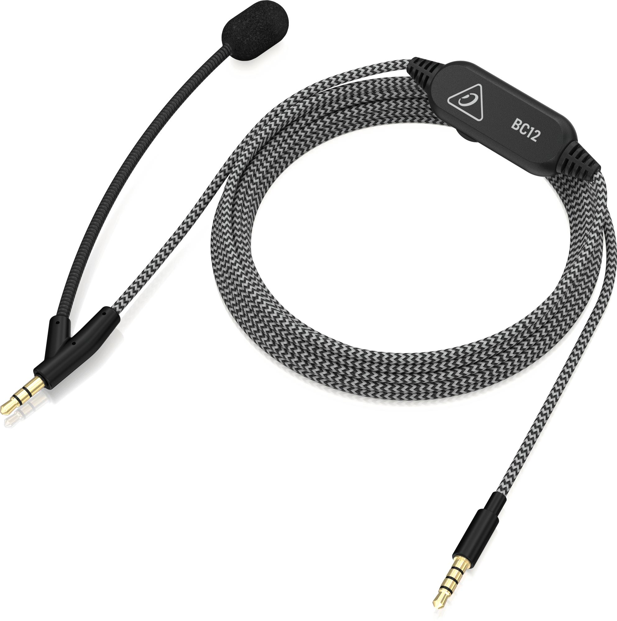 Behringer BC12 Premium Headphone Cable with Boom Microphone and In-Line Control - 000-F6T00-00010 (4).jpg