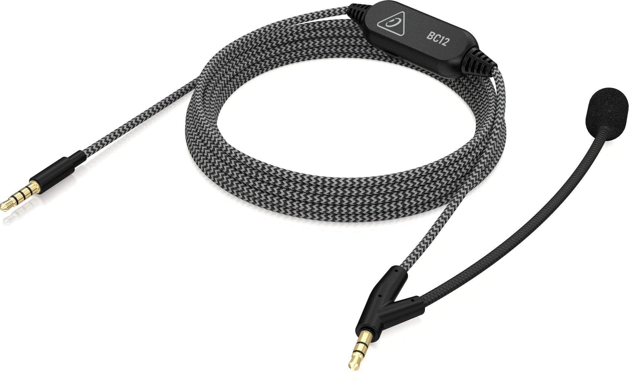Behringer BC12 Premium Headphone Cable with Boom Microphone and In-Line Control - 000-F6T00-00010 (1).jpg