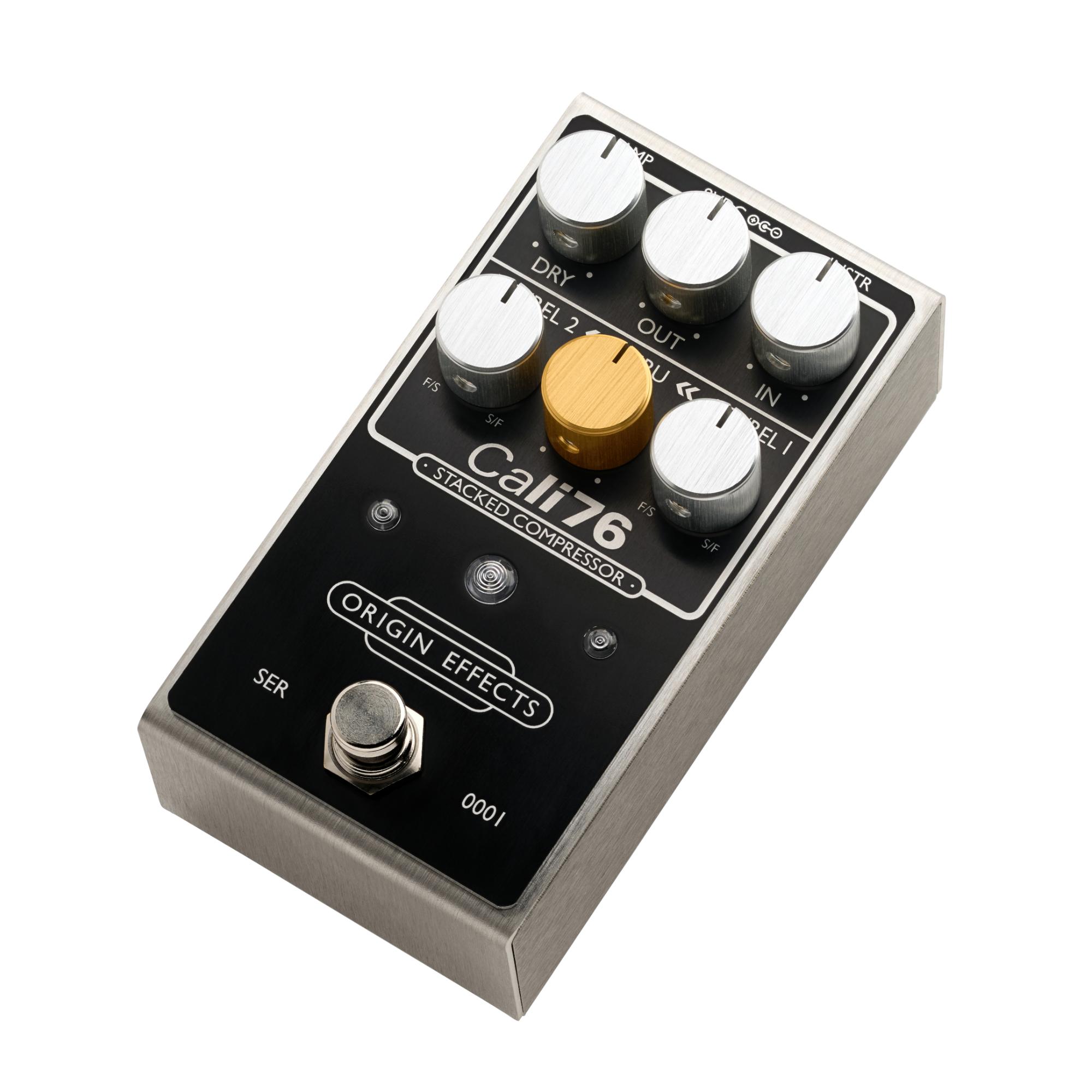 Origin Effects Cali76 Stacked Compressor in Black - Cali76 Stacked Compressor Black Angle 1 (Web Use).jpg