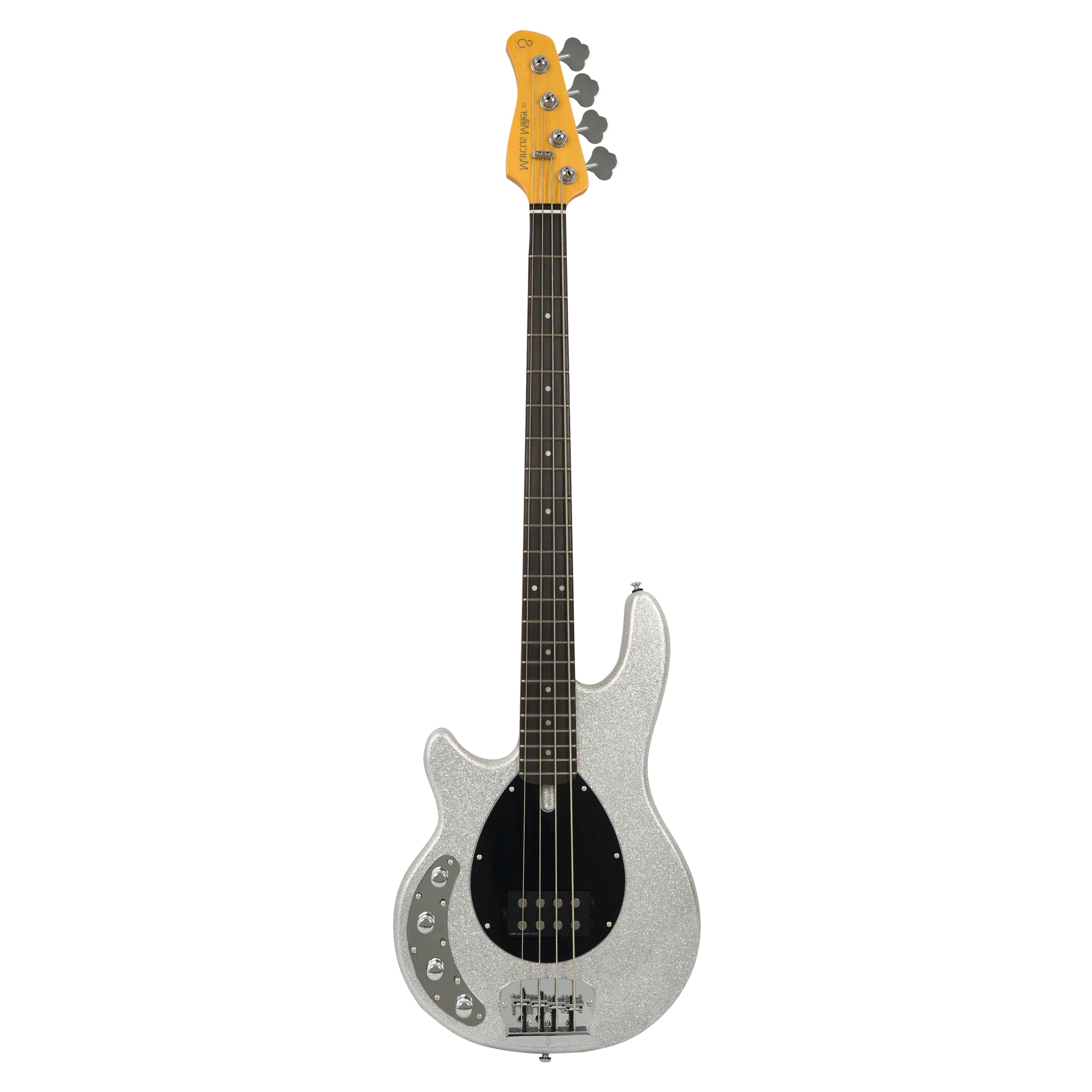 Sire Marcus Miller Left Handed Z3 4-String Bass Guitar in Silver Sparkle - SIREZ34LHSILVERSP-Front.jpg