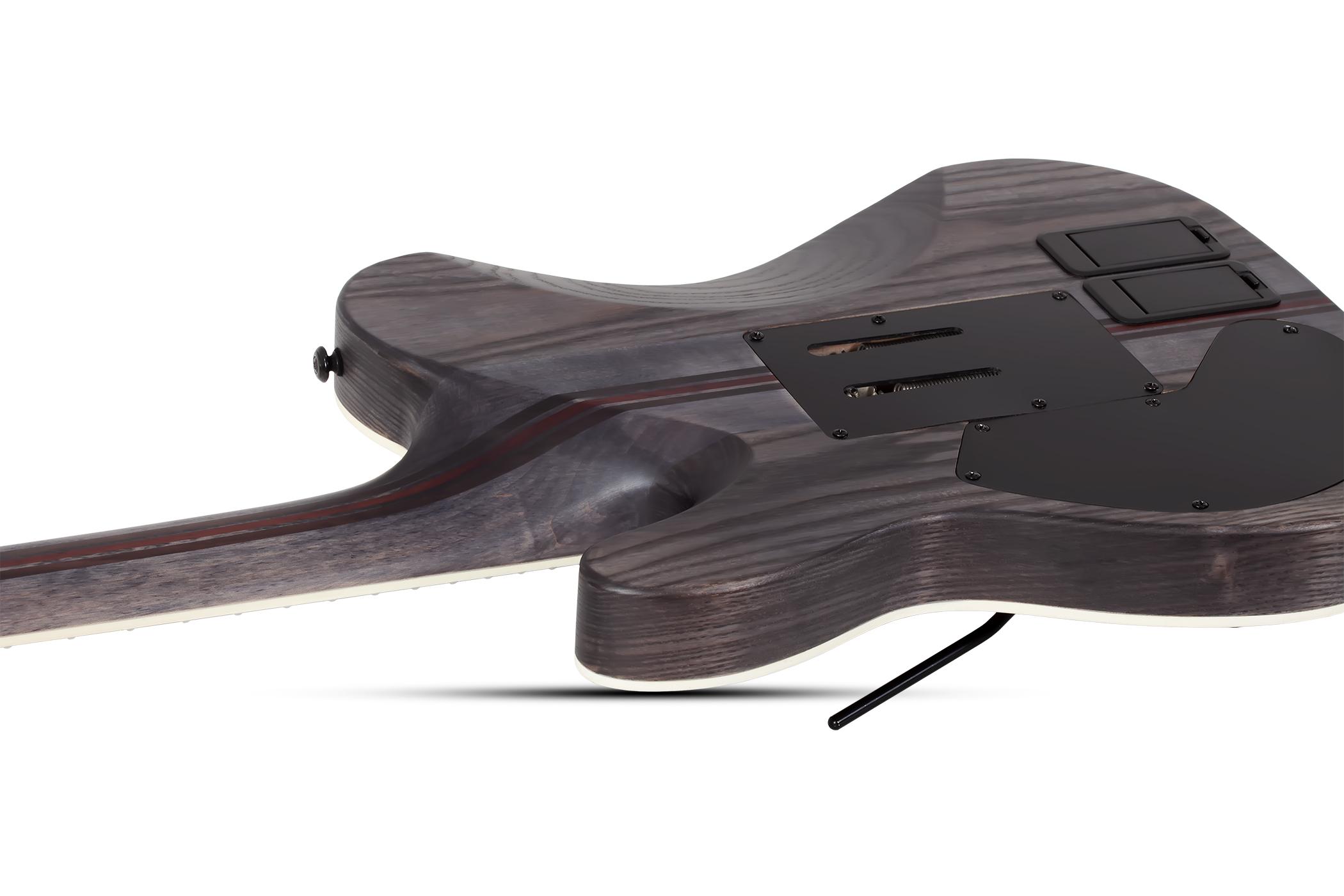 Schecter PT 7 FR-S SLS Elite Evil Twin in Satin Black - PT-7 FR S ELITE EVIL TWIN SATIN BLACK 1384 NECK JOINT BACK.jpg