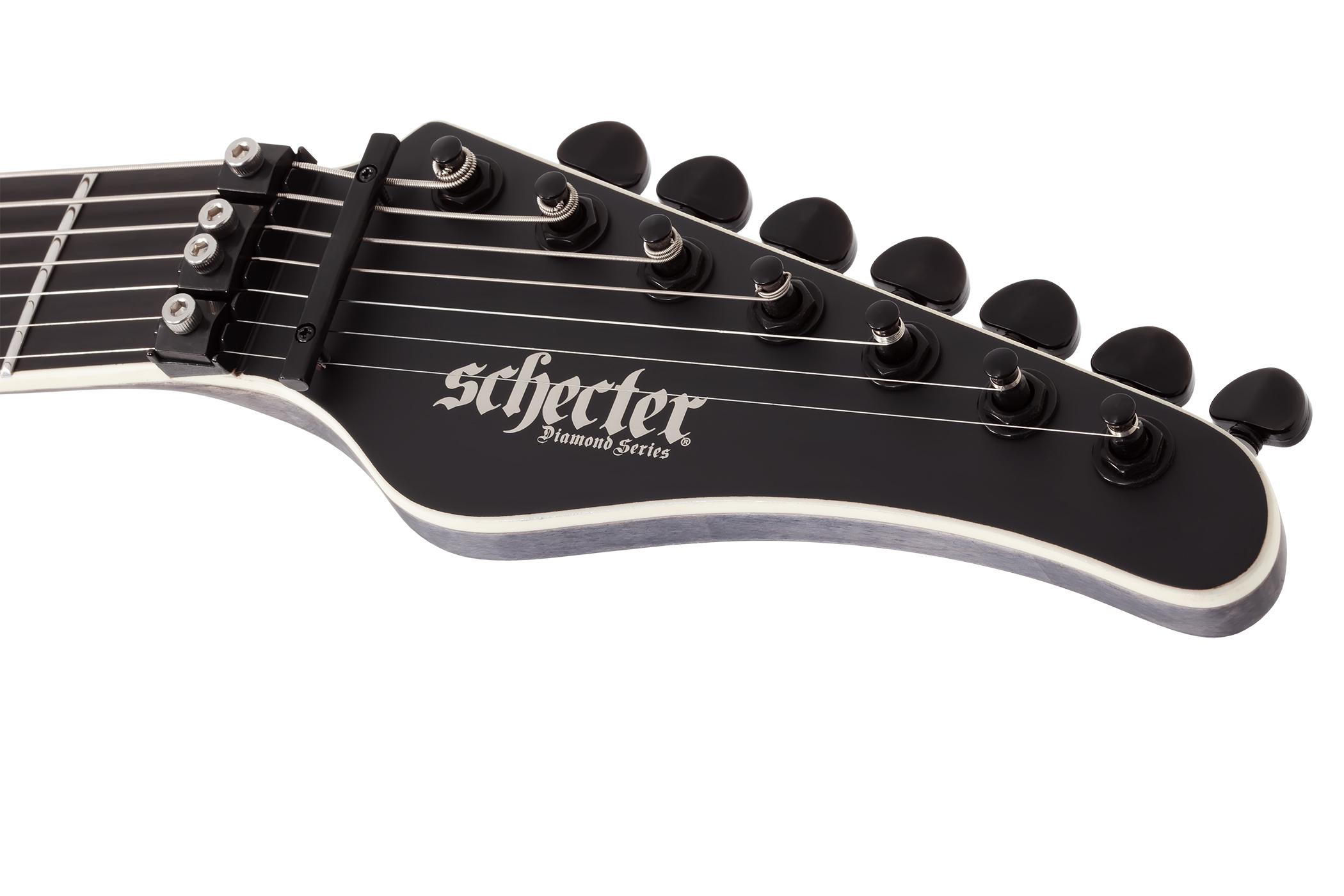 Schecter PT 7 FR-S SLS Elite Evil Twin in Satin Black - PT-7 FR S ELITE EVIL TWIN SATIN BLACK 1384 HEADSTOCK.jpg
