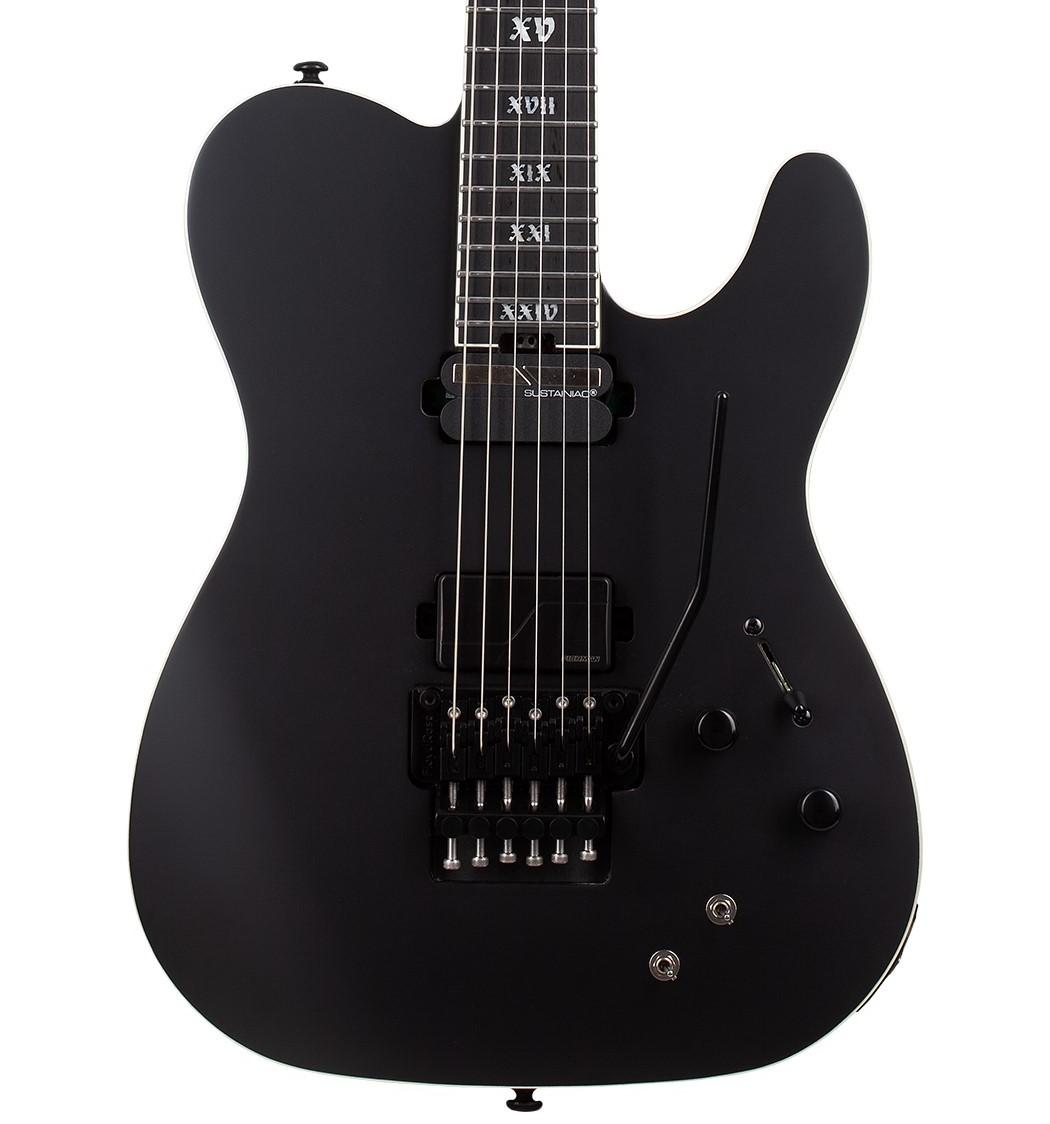 Schecter PT FR-S SLS Elite Evil Twin in Satin Black - PT FR S ELITE EVIL TWIN SATIN BLACK 1383 FLAT cropped.jpg