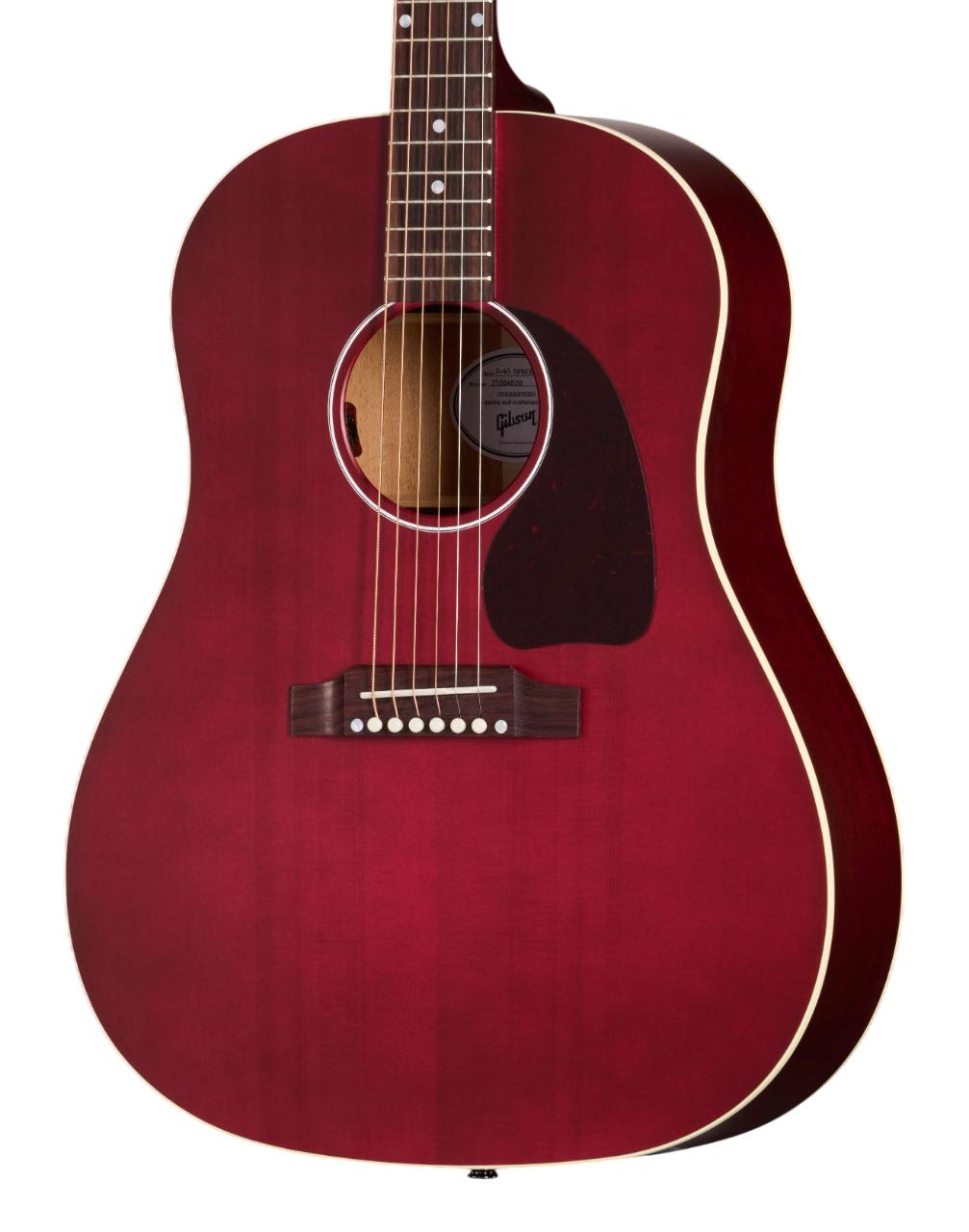 Gibson J-45 Special Electro Acoustic Guitar in Satin Wine Red