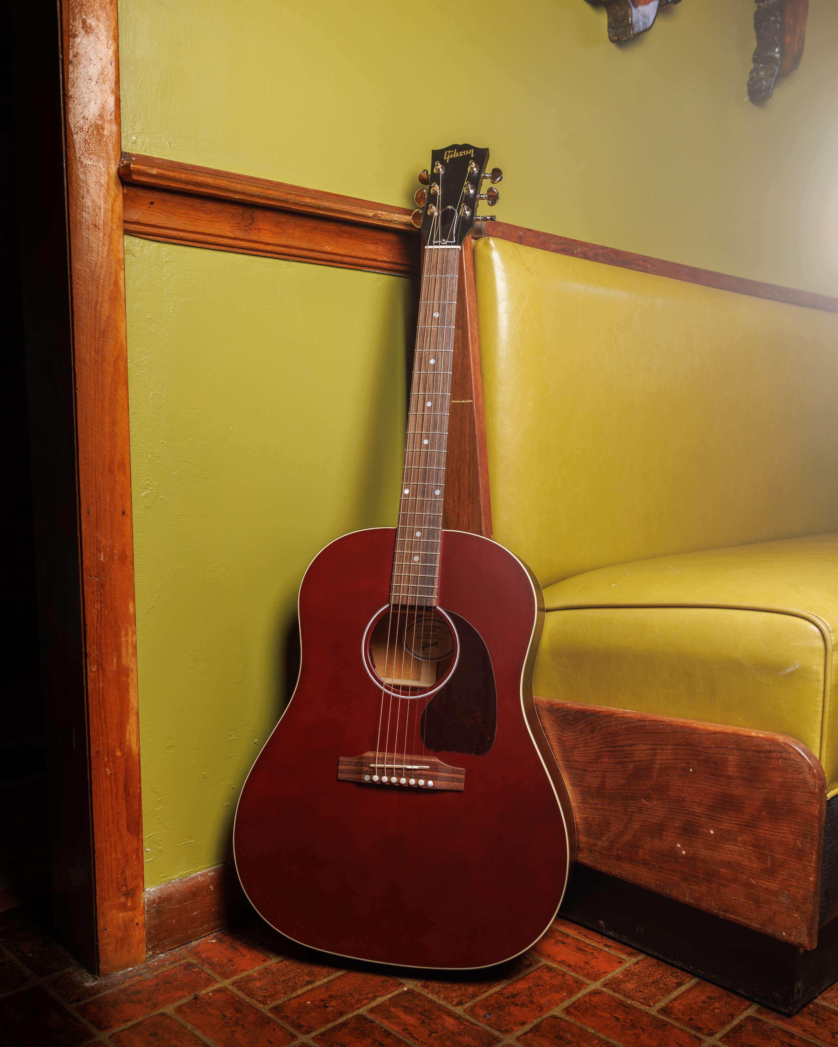 Gibson J-45 Special Electro Acoustic Guitar in Satin Wine Red