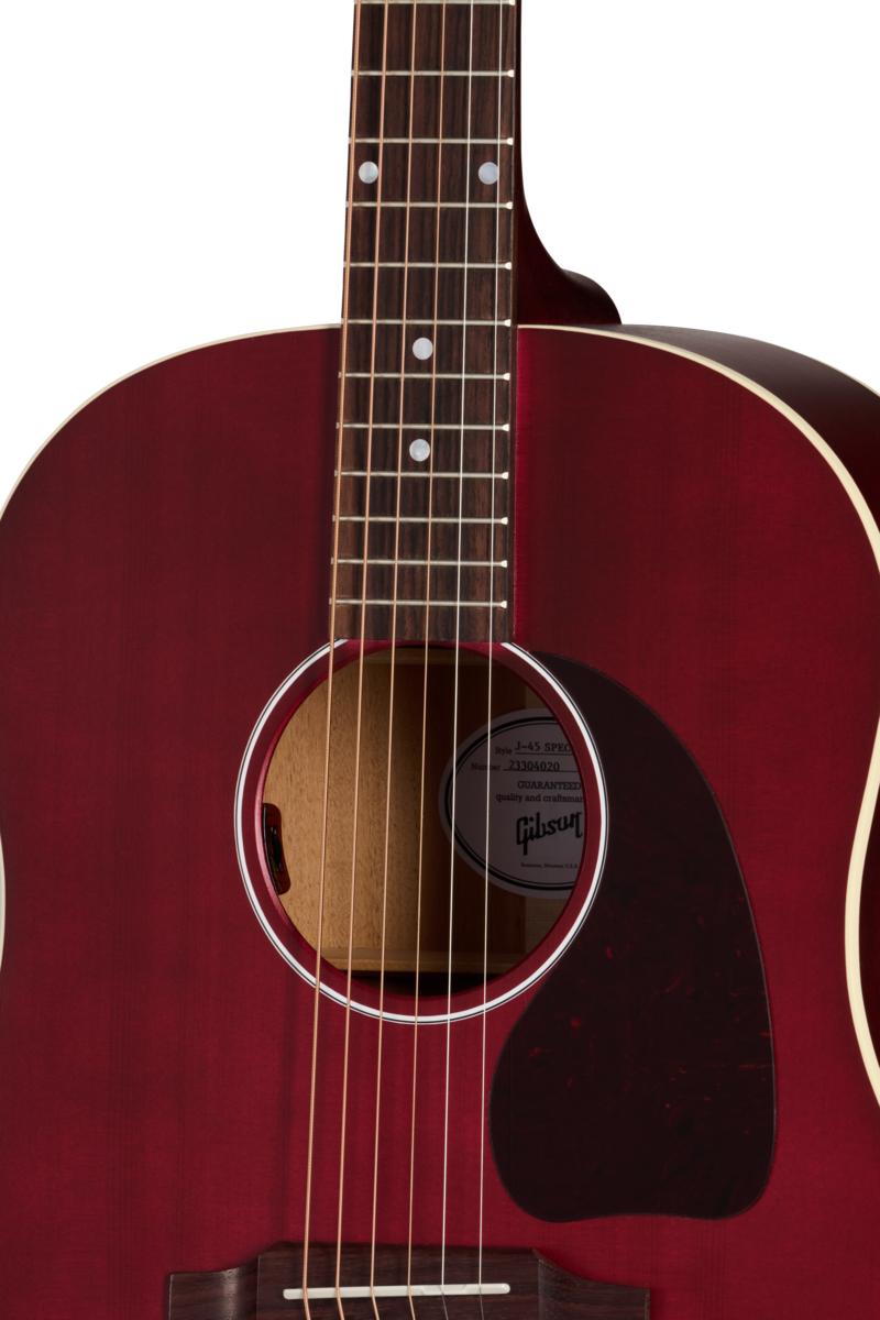 Gibson J-45 Special Electro Acoustic Guitar in Satin Wine Red
